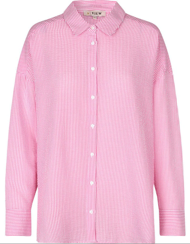 Sonja Shirt Hot Pink/White