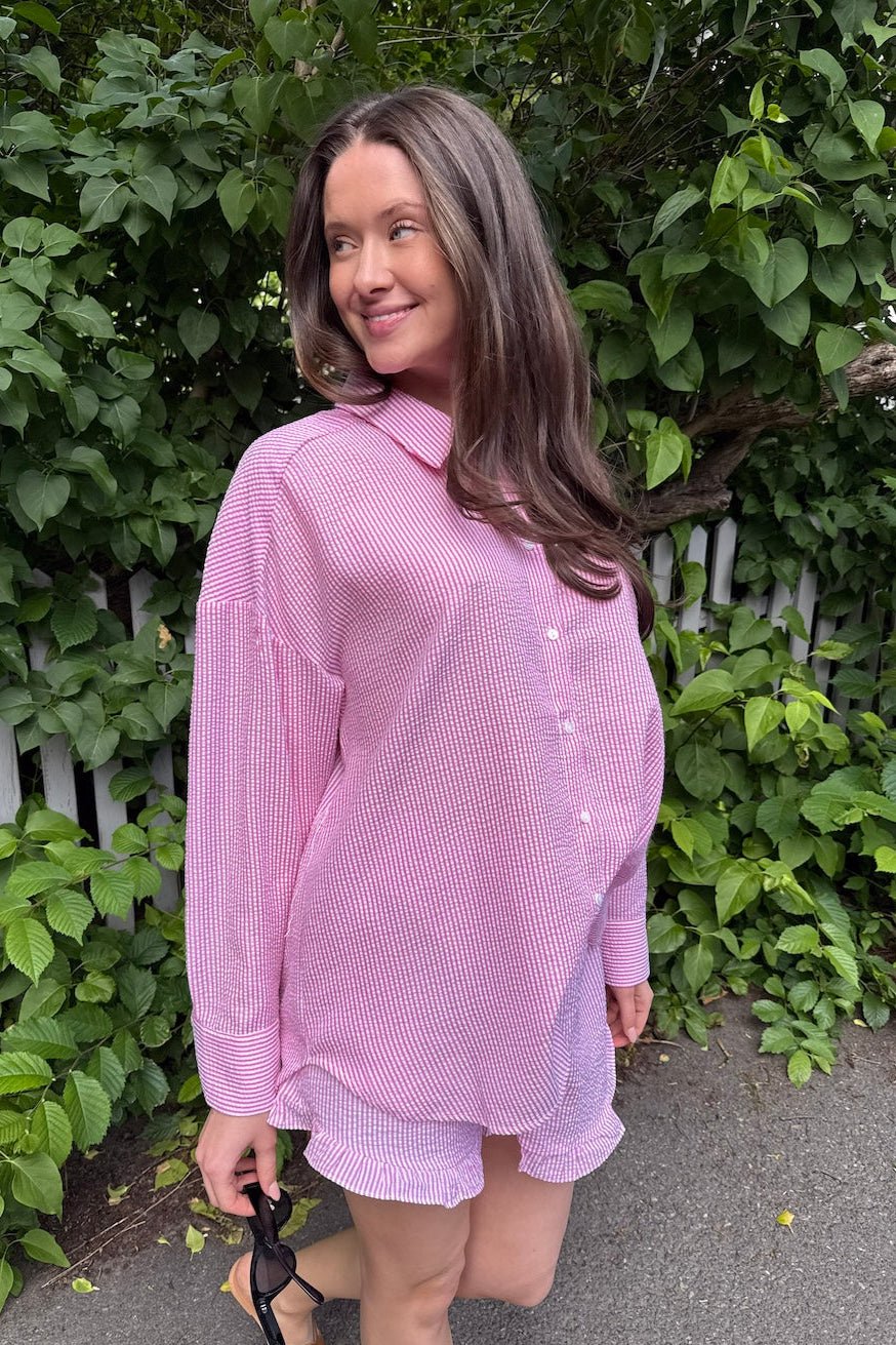 Sonja Shirt Hot Pink/White - Image 3