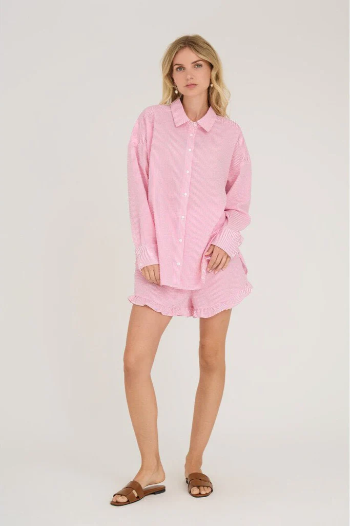 Sonja Shirt Hot Pink/White - Image 6