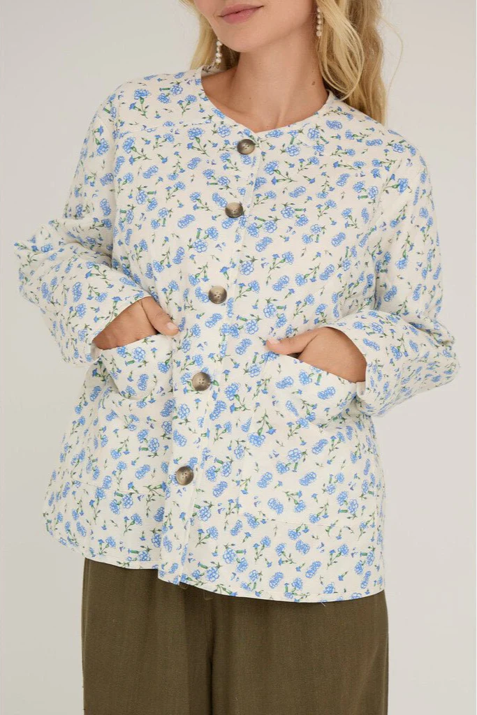Kammy Jacket White/Blue - Image 8
