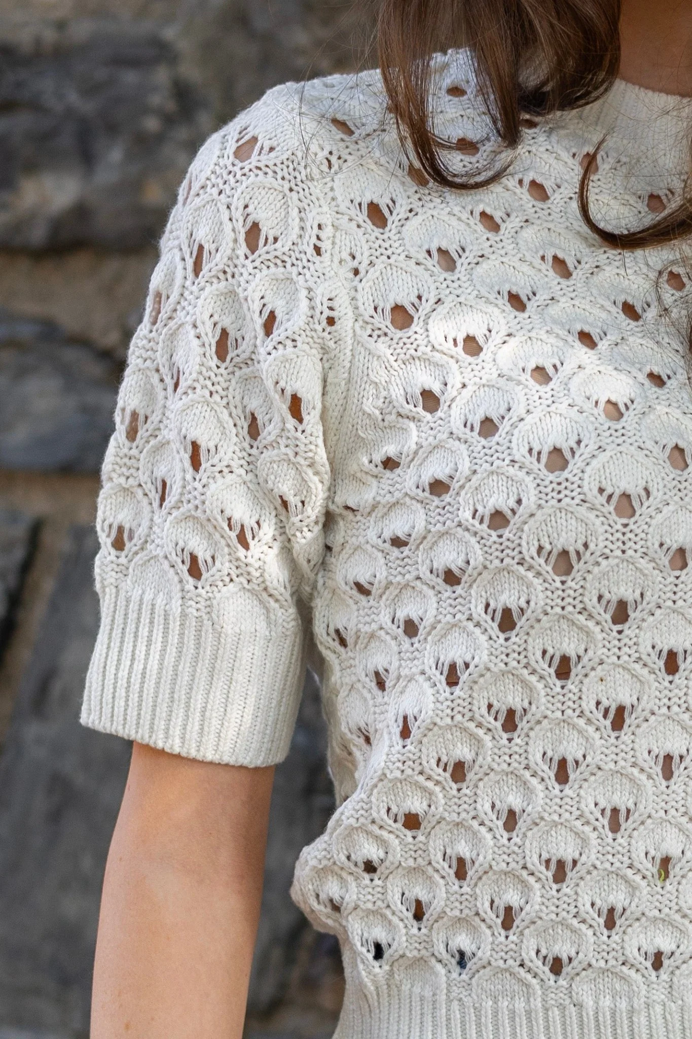 Yasmansa 2/4 Knit Pullover Star White - Image 5