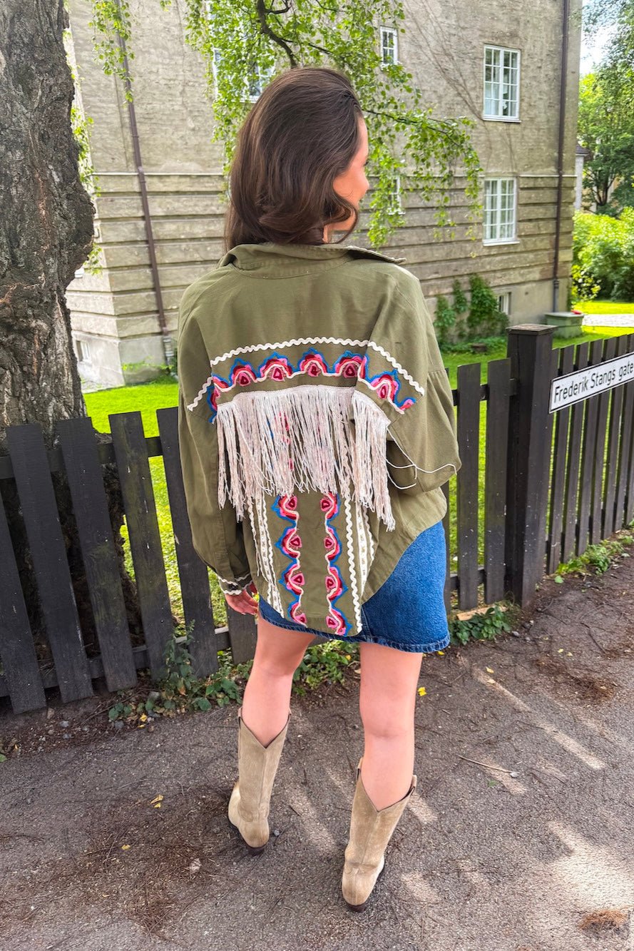 Yasmirra Embroidered Jacket Capulet Olive - Image 3