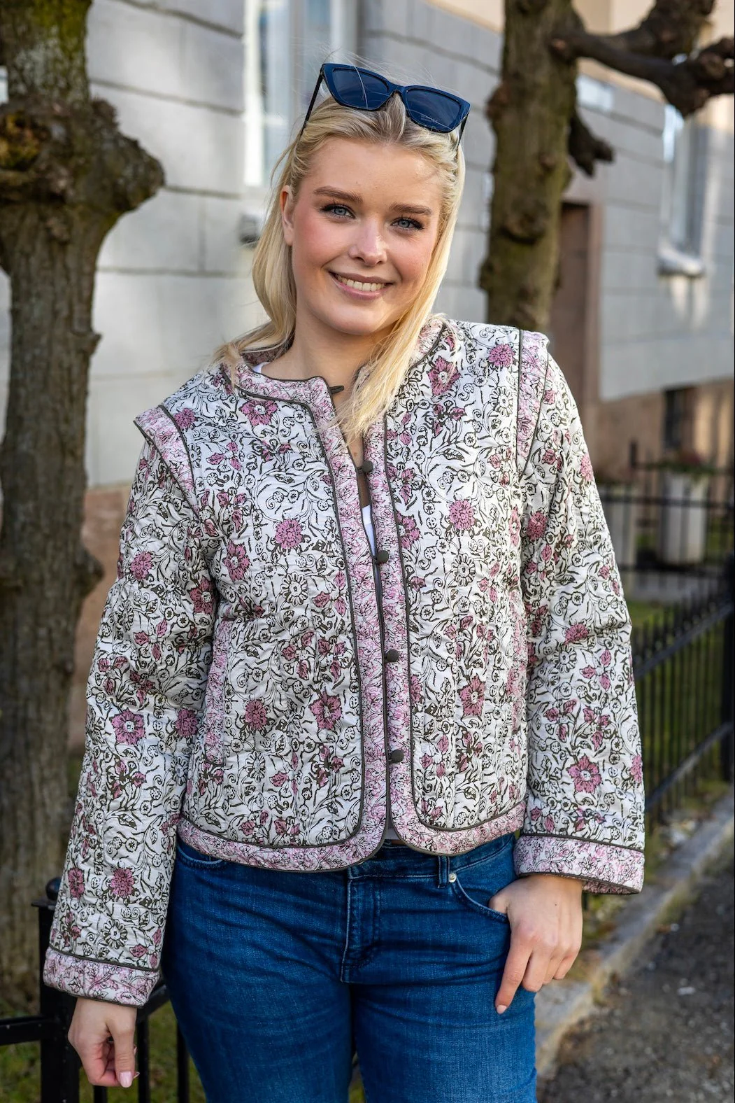 Yaspaula Ls Padded Jacket Star White Paula Print