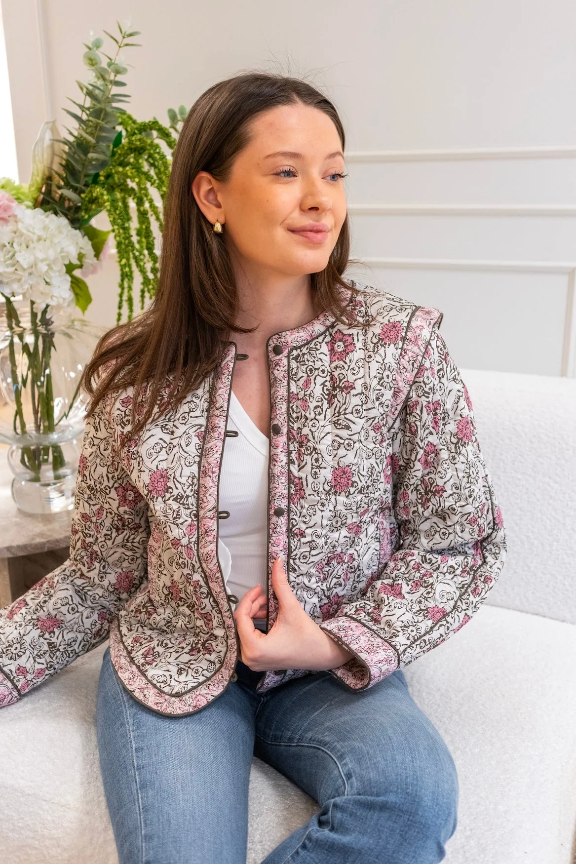 Yaspaula Ls Padded Jacket Star White Paula Print - Image 5