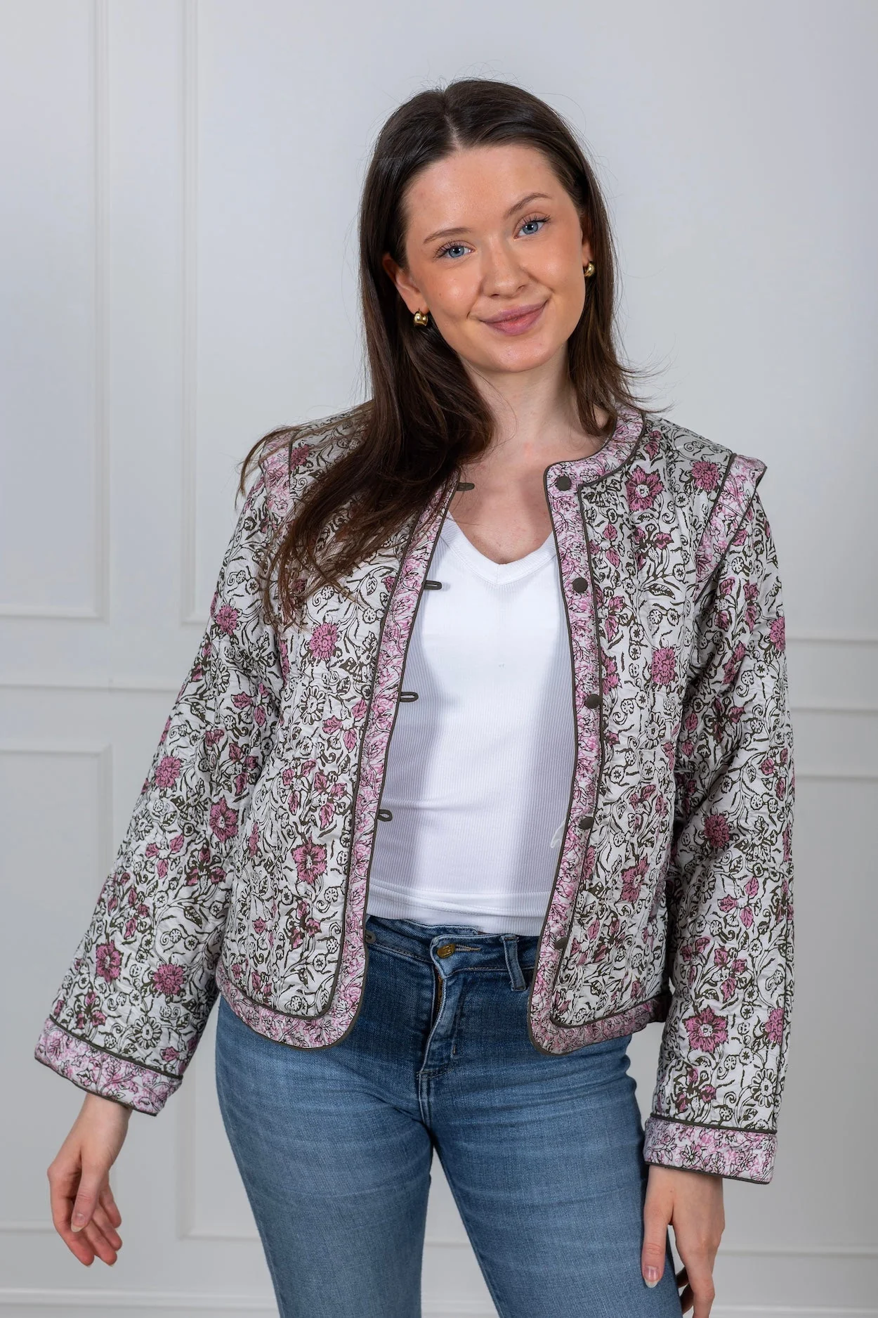 Yaspaula Ls Padded Jacket Star White Paula Print - Image 6