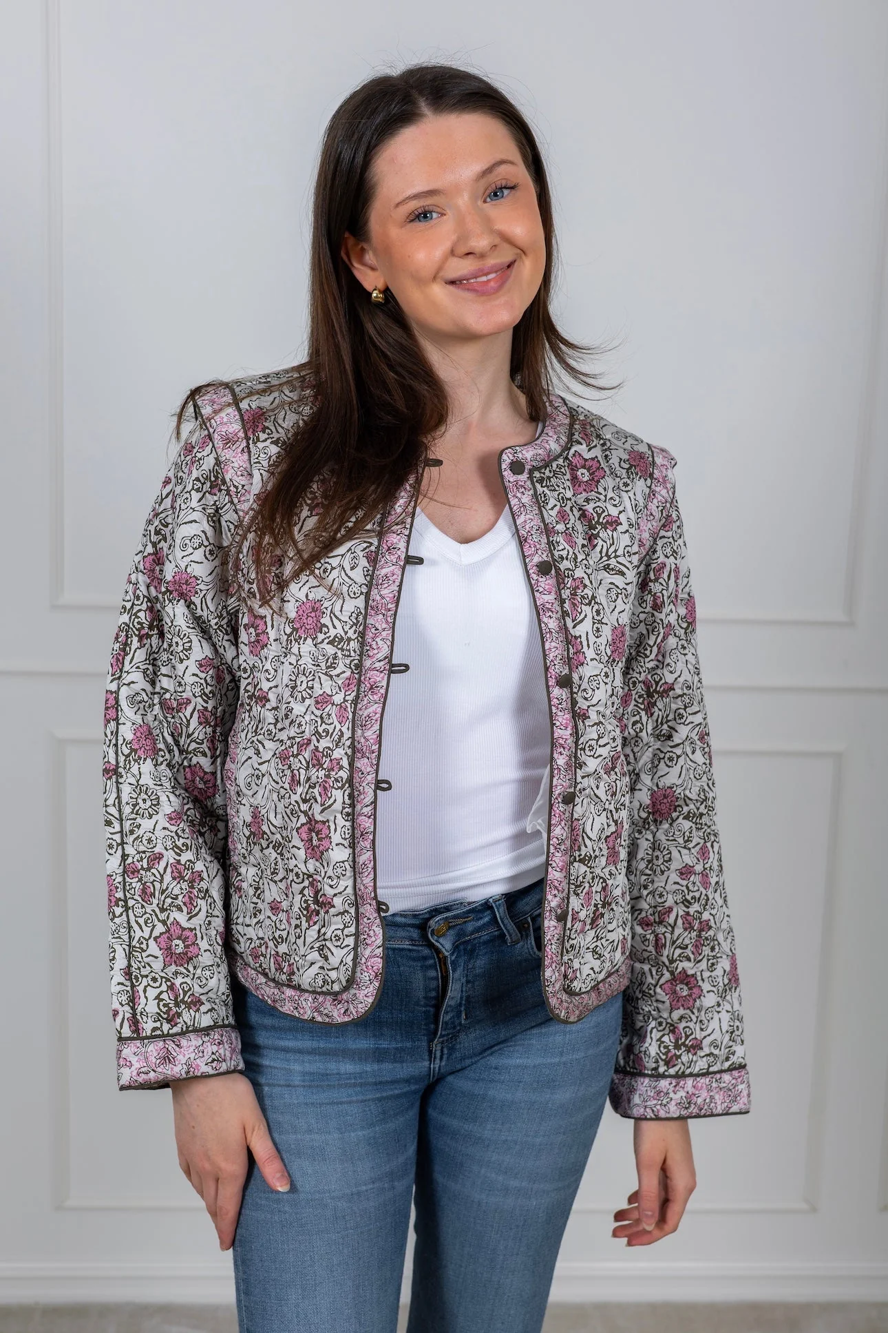 Yaspaula Ls Padded Jacket Star White Paula Print - Image 8
