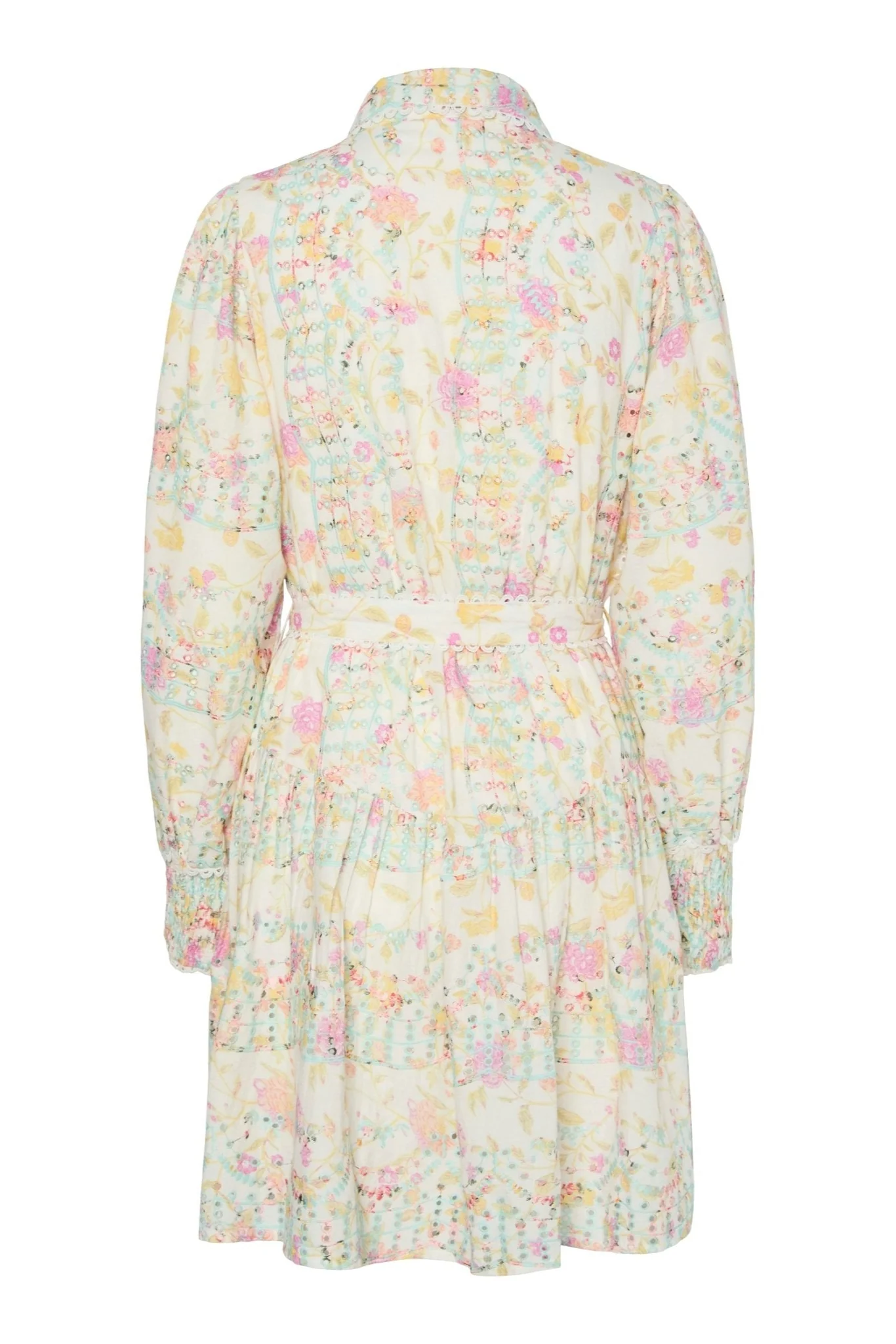 Yasmellia Ls Embroidered Dress Whitecap Gray Mellia Aop - Image 6