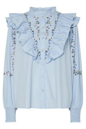 Kennie Ls Shirt Clear Sky W. Emb. - Image 2
