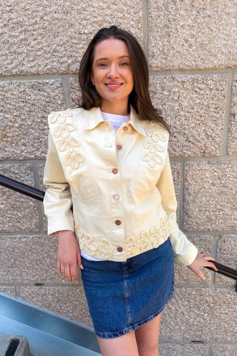 Luina Ls Denim Jacket Birch - Image 4