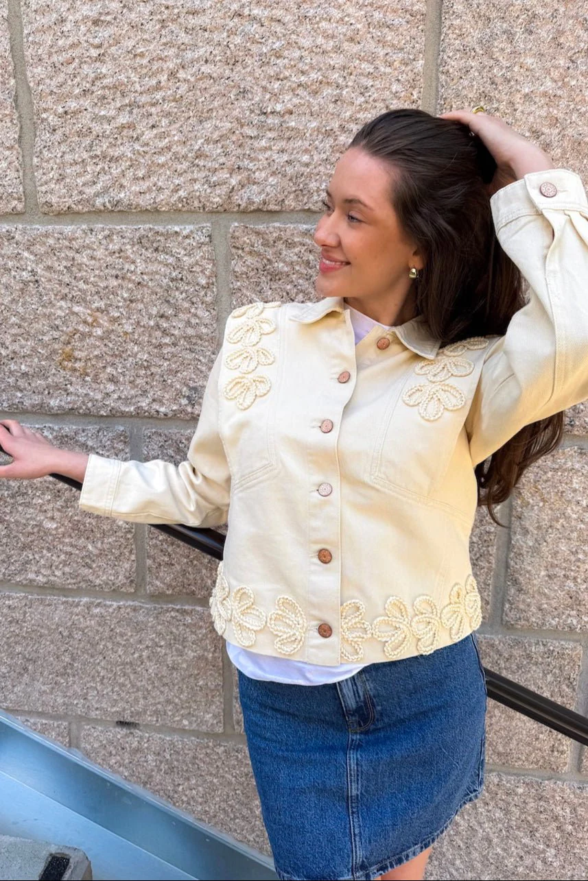 Luina Ls Denim Jacket Birch - Image 5