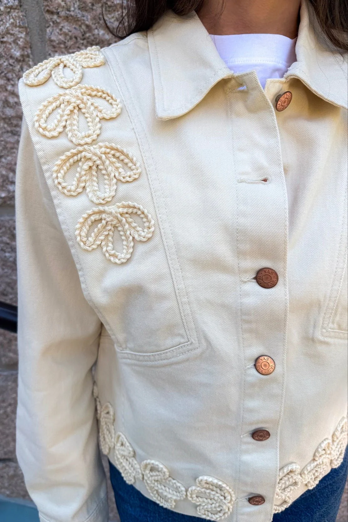 Luina Ls Denim Jacket Birch - Image 6