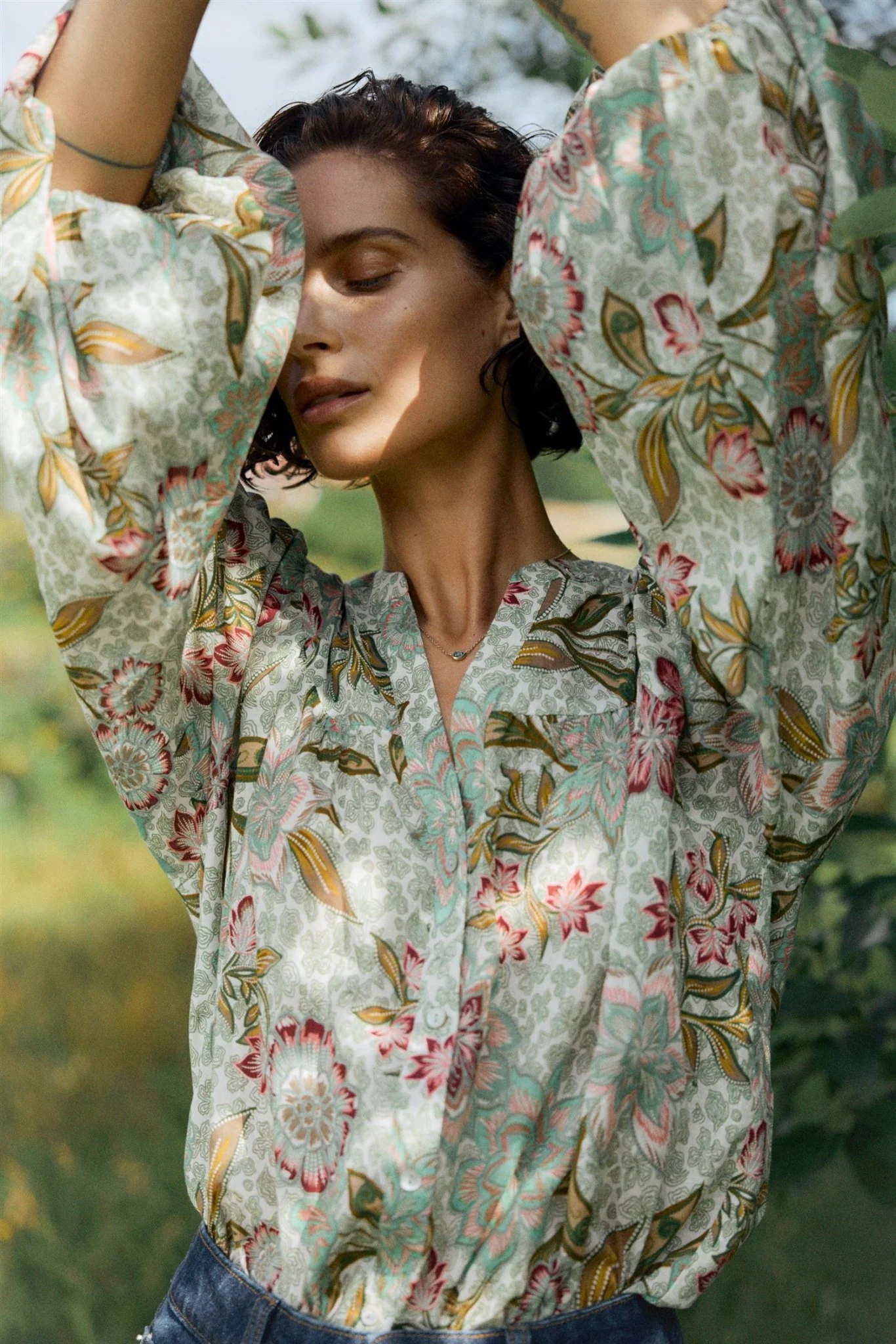 Florence Joan Blouse Sage Green - Image 3