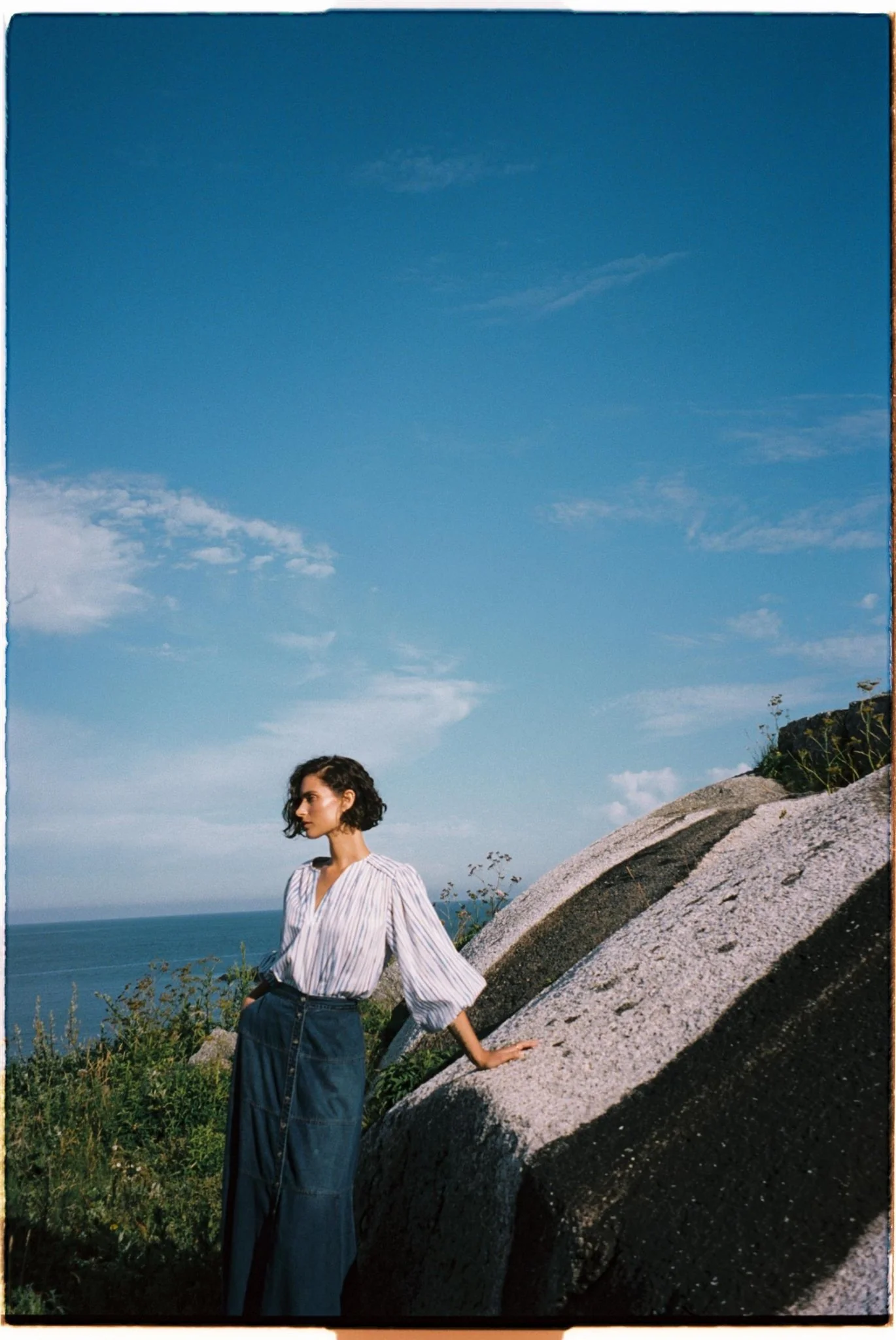 Riviera Clementine Blouse Blue - Image 3