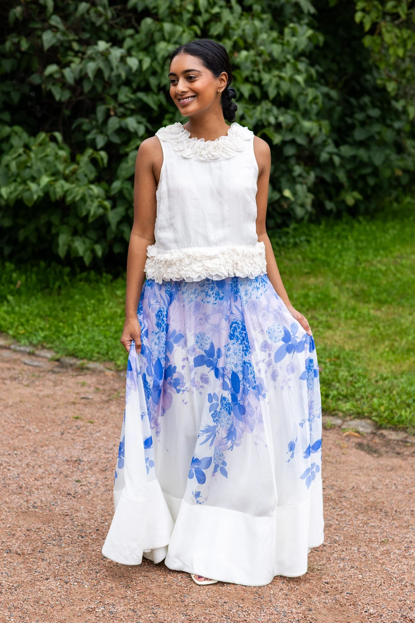 Organza Frilly Top Vintage White - Image 2