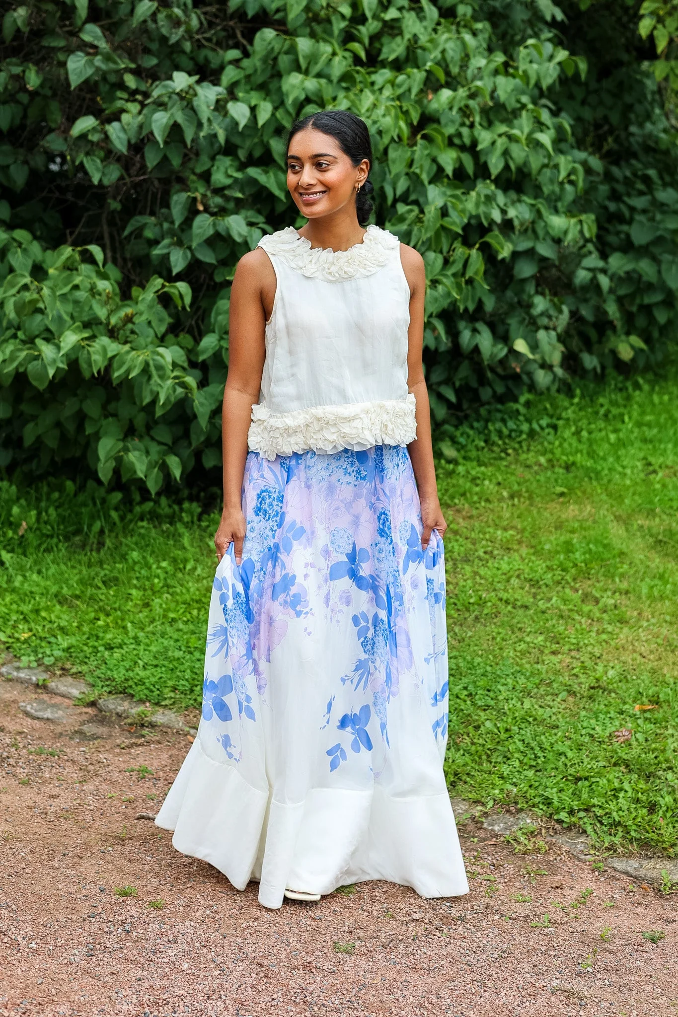 Organza Frilly Top Vintage White - Image 3