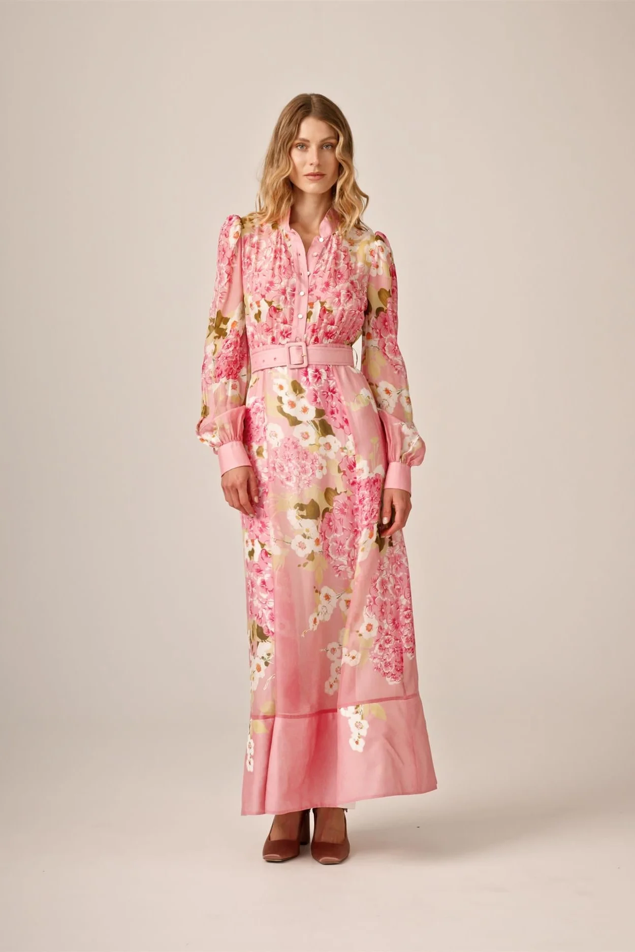 Organza Belt Dress Cherry Blossom