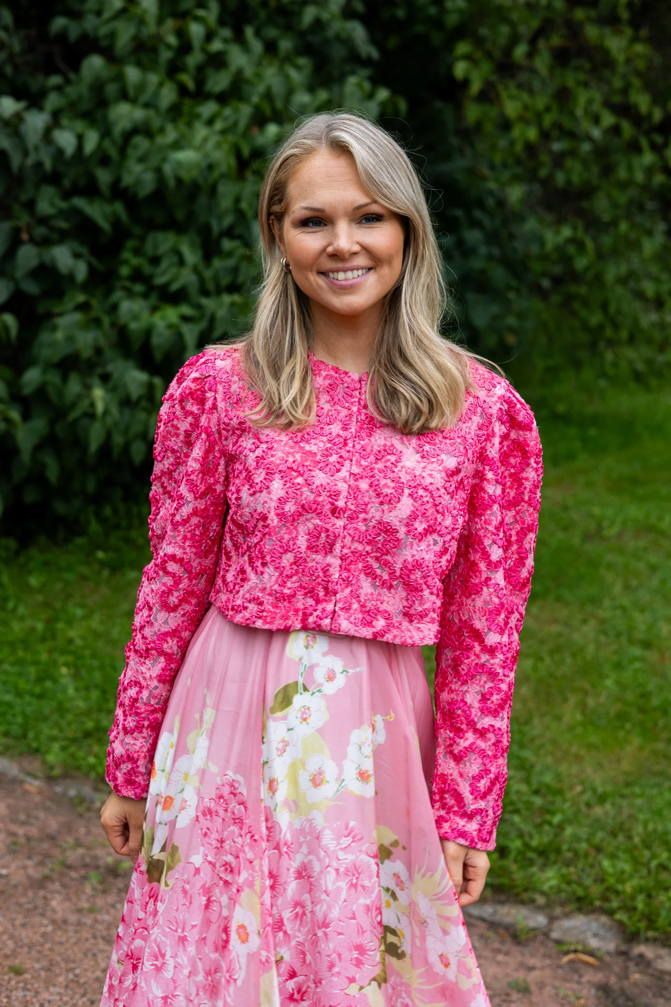 Embroidered Jacket Pink Bloom