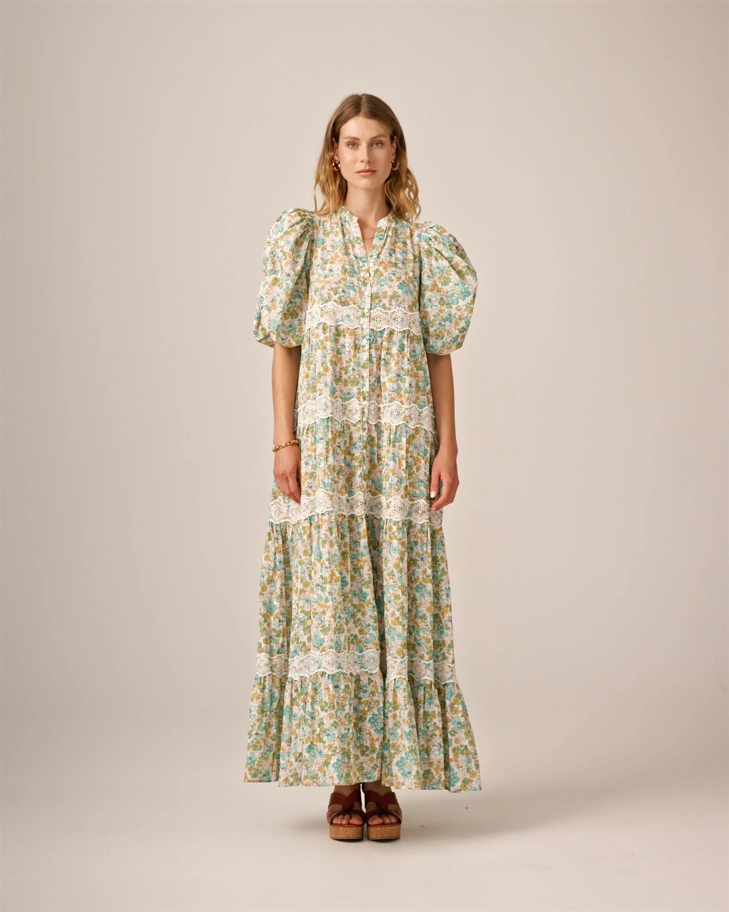Cotton Slub Relaxed Dress Anemone Fields - Image 12