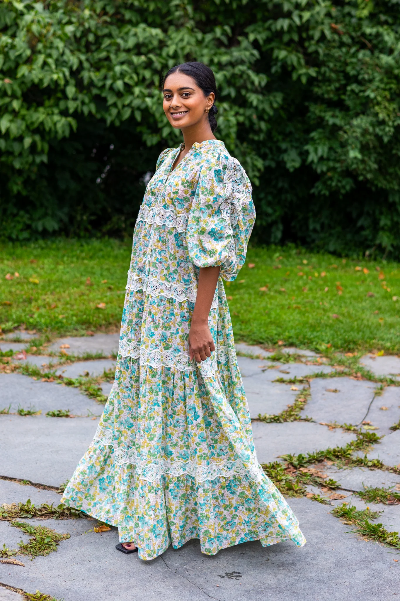 Cotton Slub Relaxed Dress Anemone Fields - Image 6