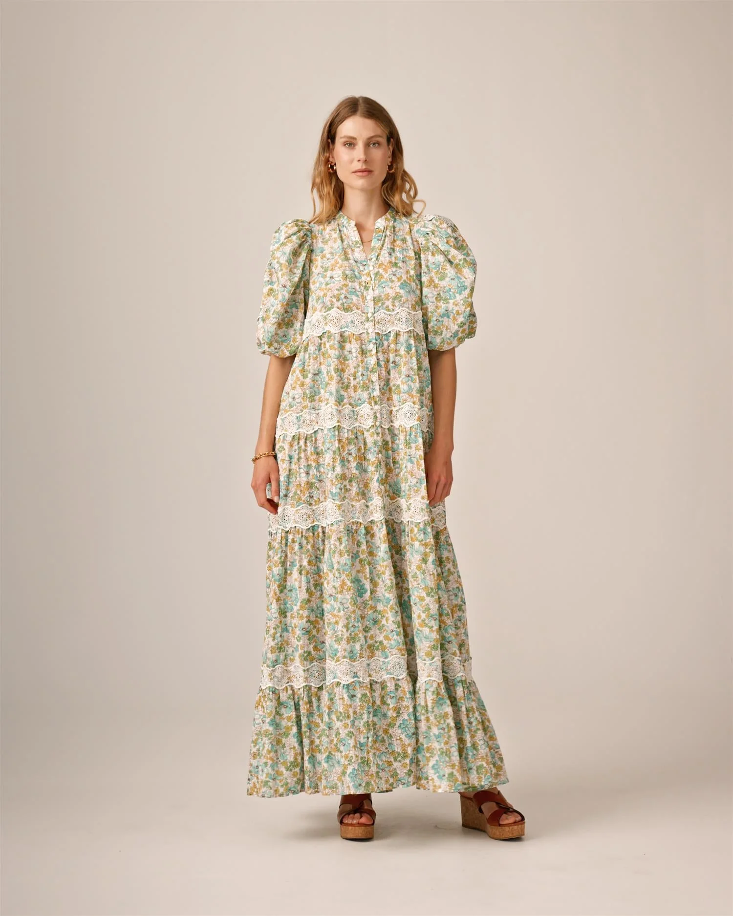 Cotton Slub Relaxed Dress Anemone Fields - Image 9