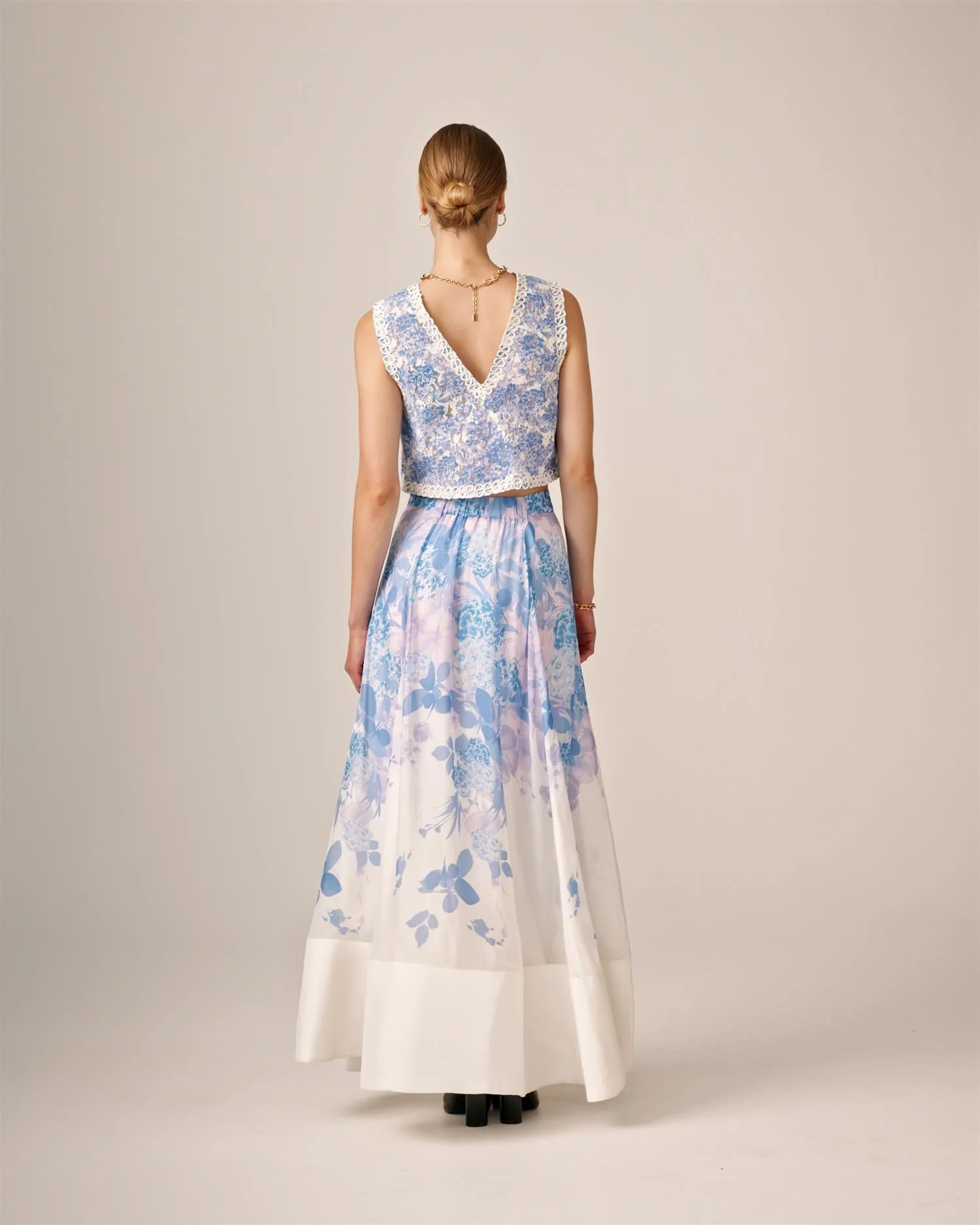 Organza Maxi Skirt Skylight - Image 13