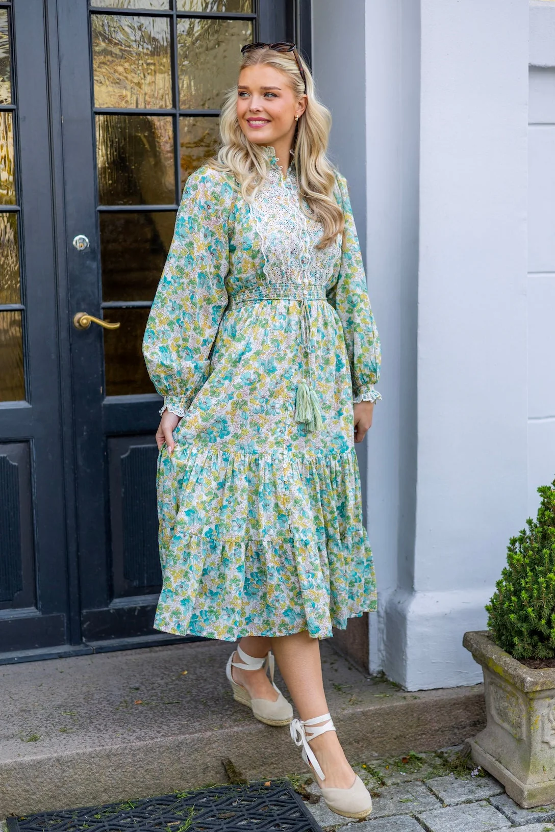 Cotton Slub Midi Dress Anemone Fields - Image 2