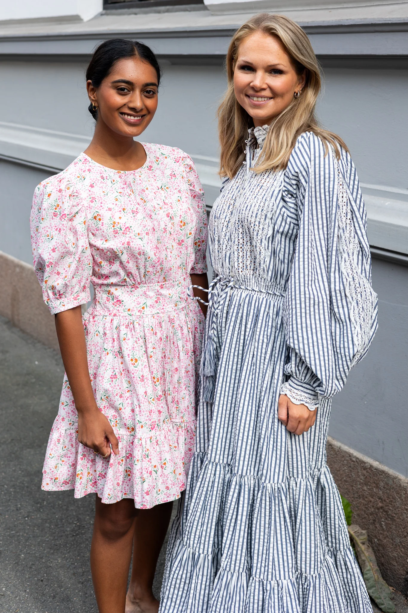 Seersucker Midi Dress Blue Stripe - Image 4