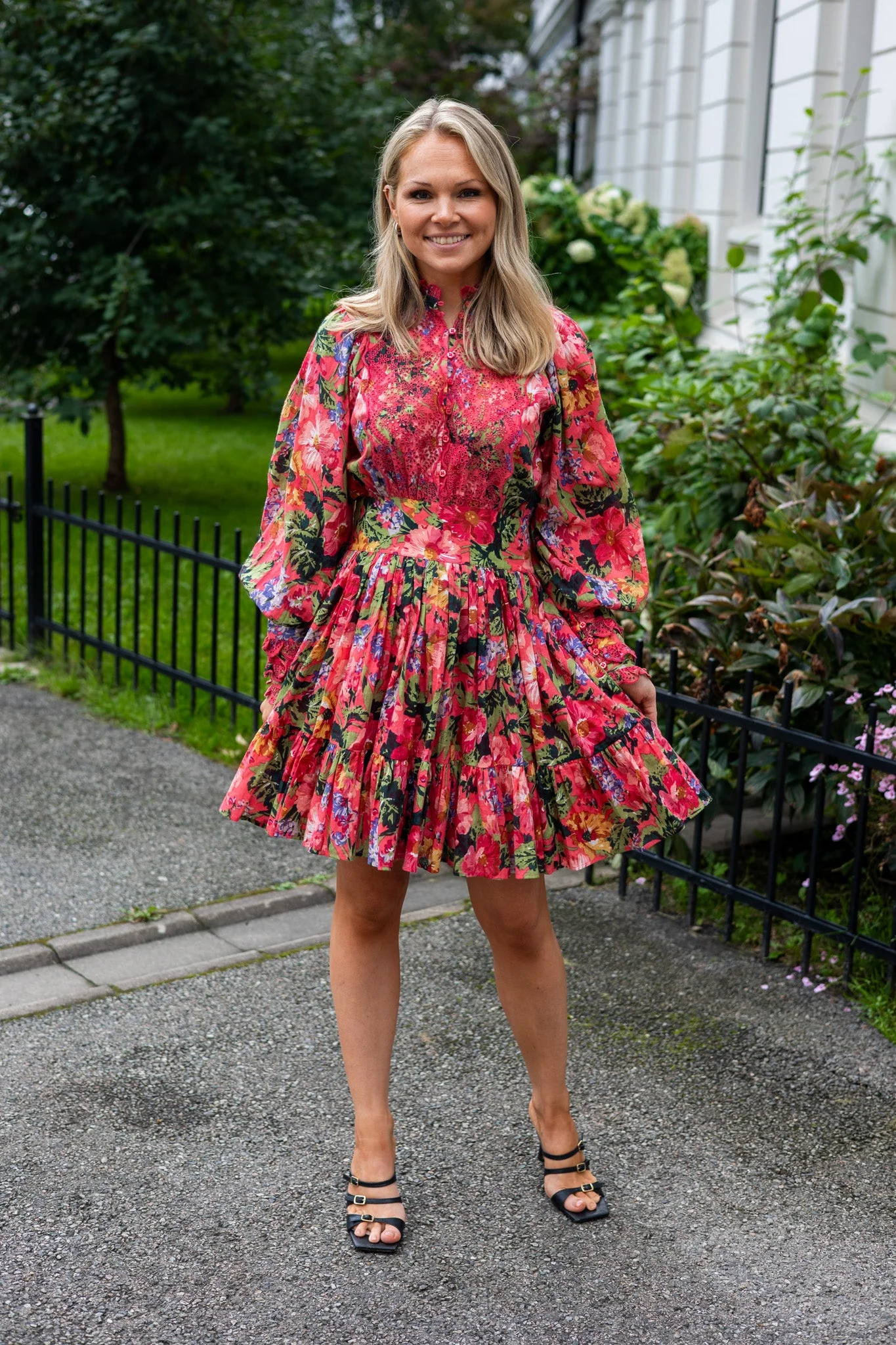 Cotton Slub Mini Dress Pink Blooming - Image 2