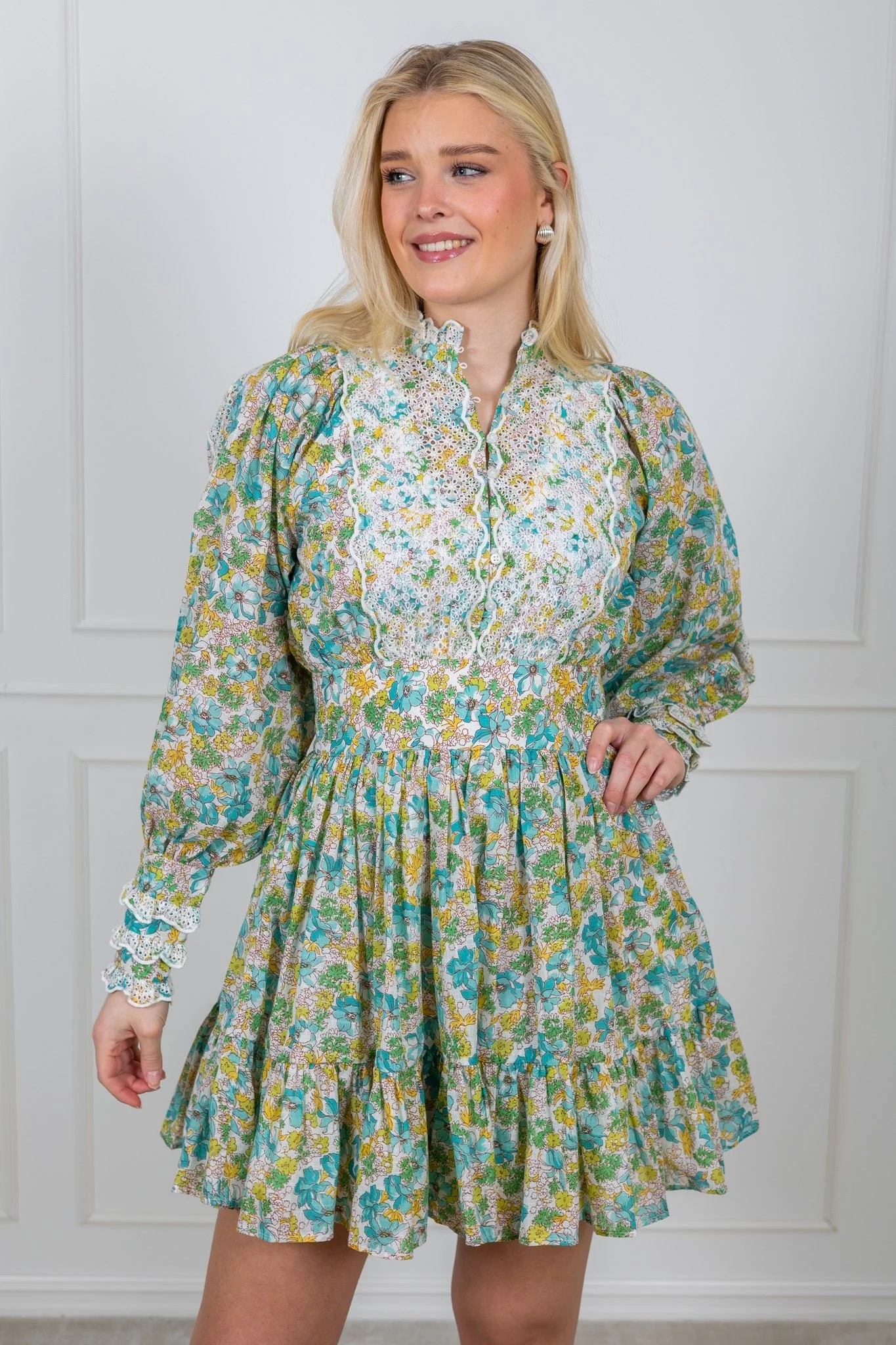 Cotton Slub Mini Dress Anemone Fields - Image 5