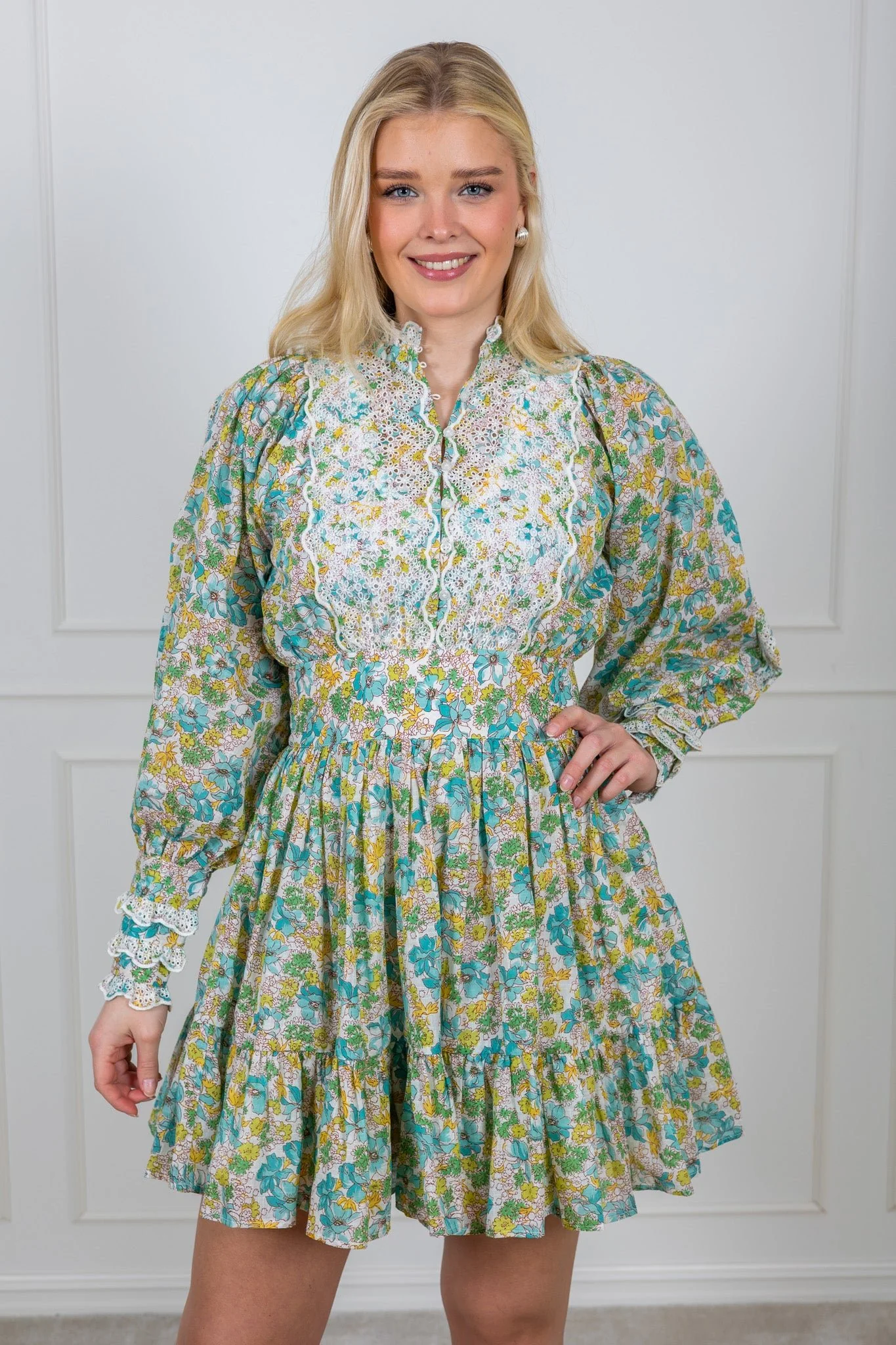 Cotton Slub Mini Dress Anemone Fields - Image 7