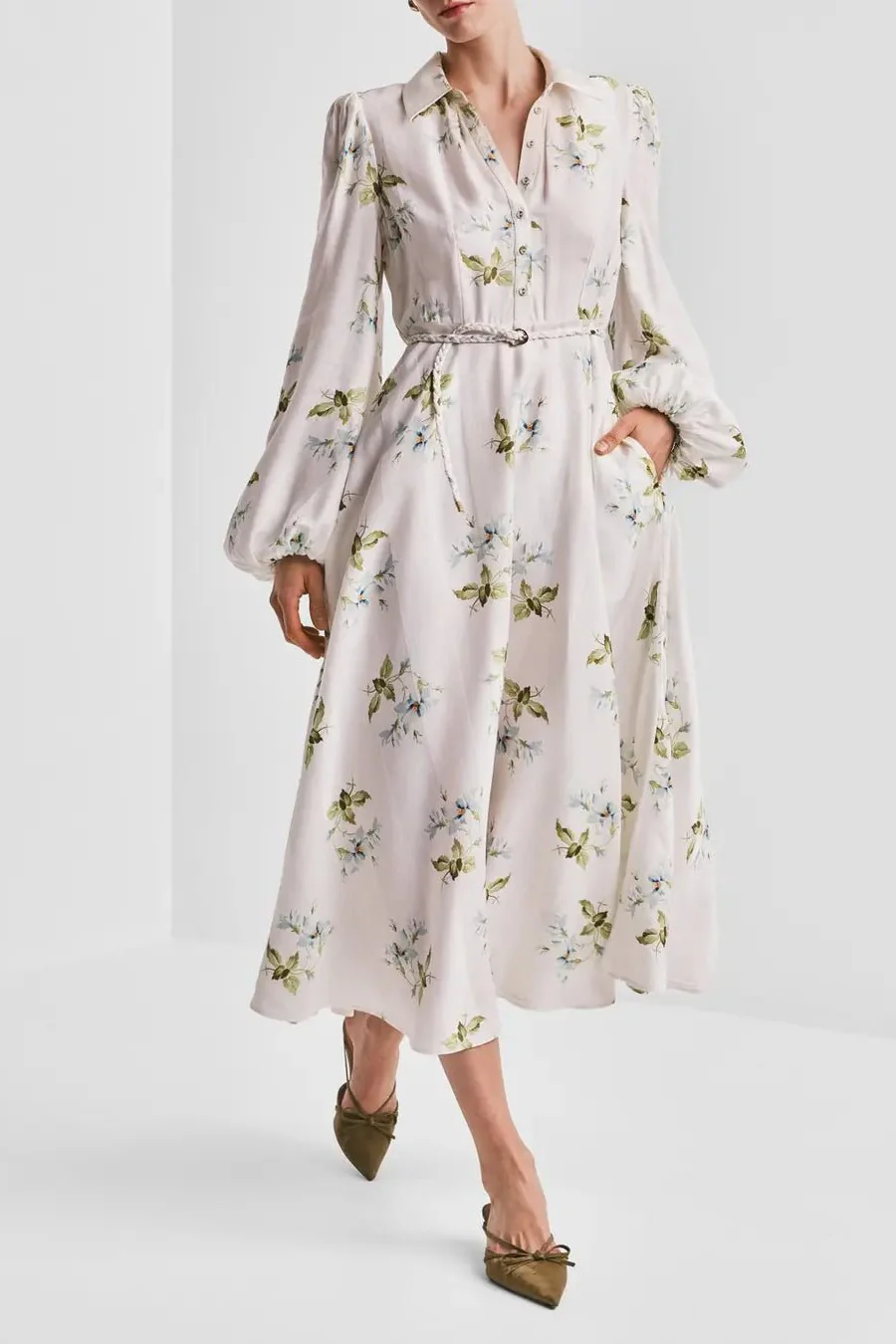 Viscose Shirt Dress Tea Garden - Image 8