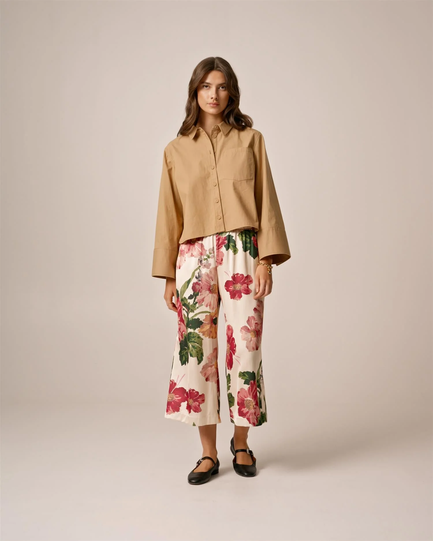 Tailored Satin Bermuda Night Bloom - Image 6