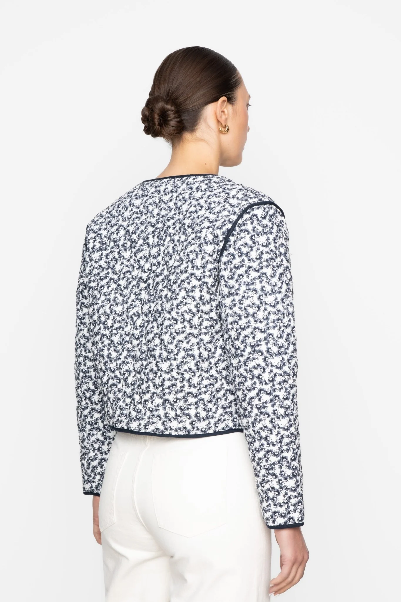 Elvera Jacket Navy Rosehip Print - Image 10