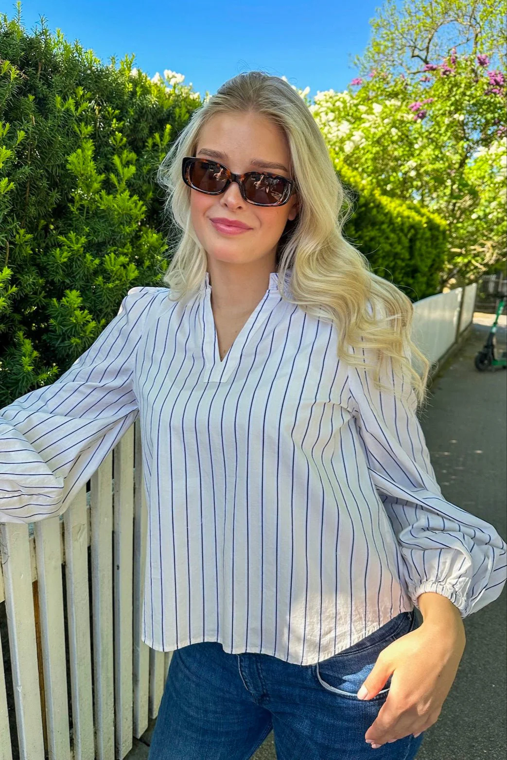 Infinity Blouse Cream Stripe - Image 4