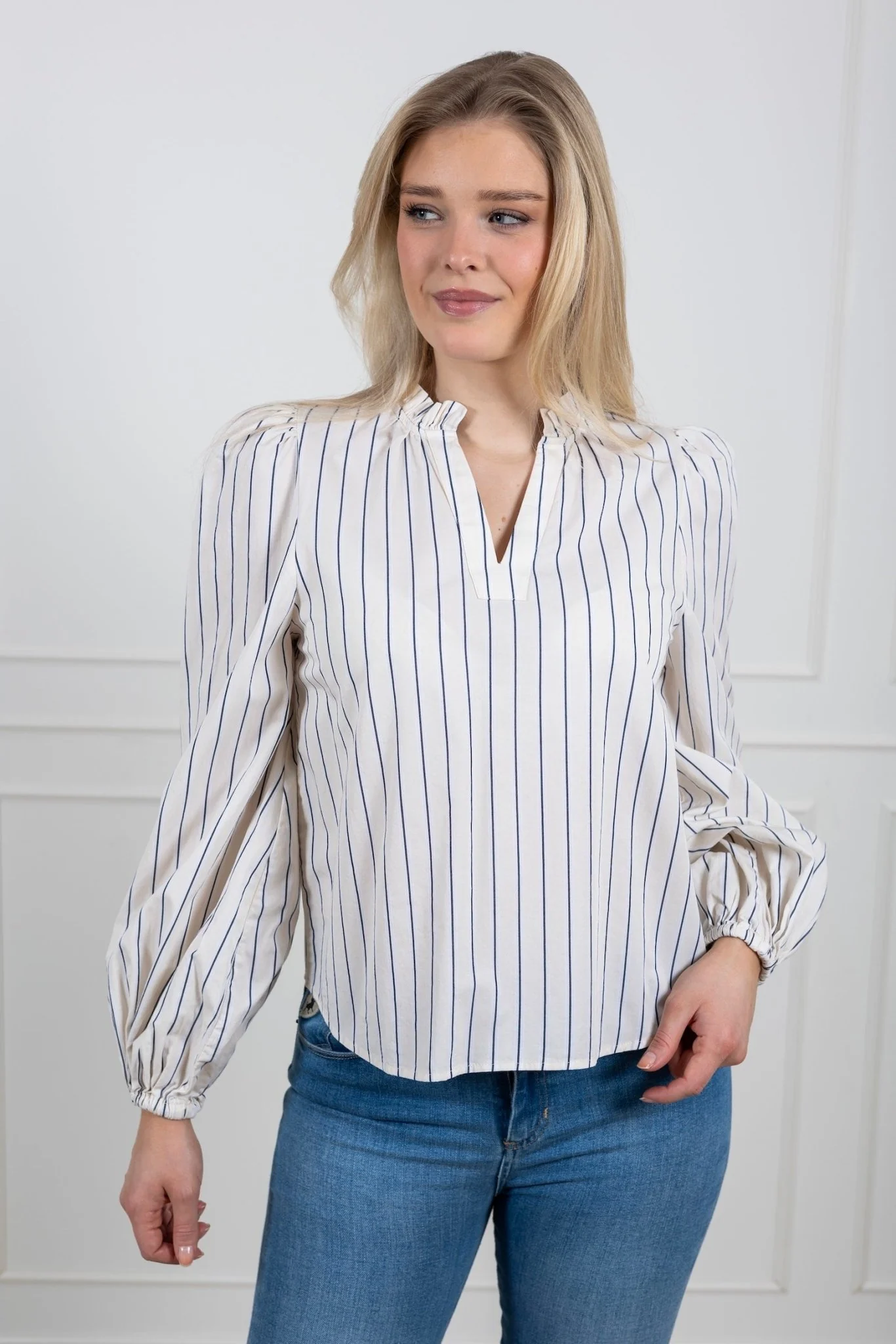 Infinity Blouse Cream Stripe - Image 8