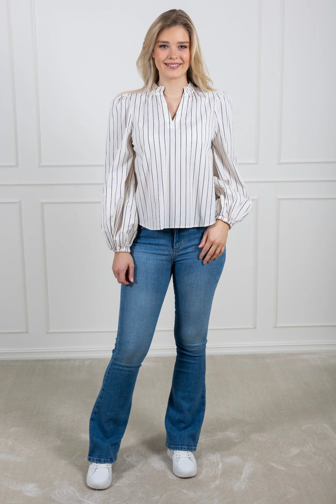 Infinity Blouse Cream Stripe - Image 9