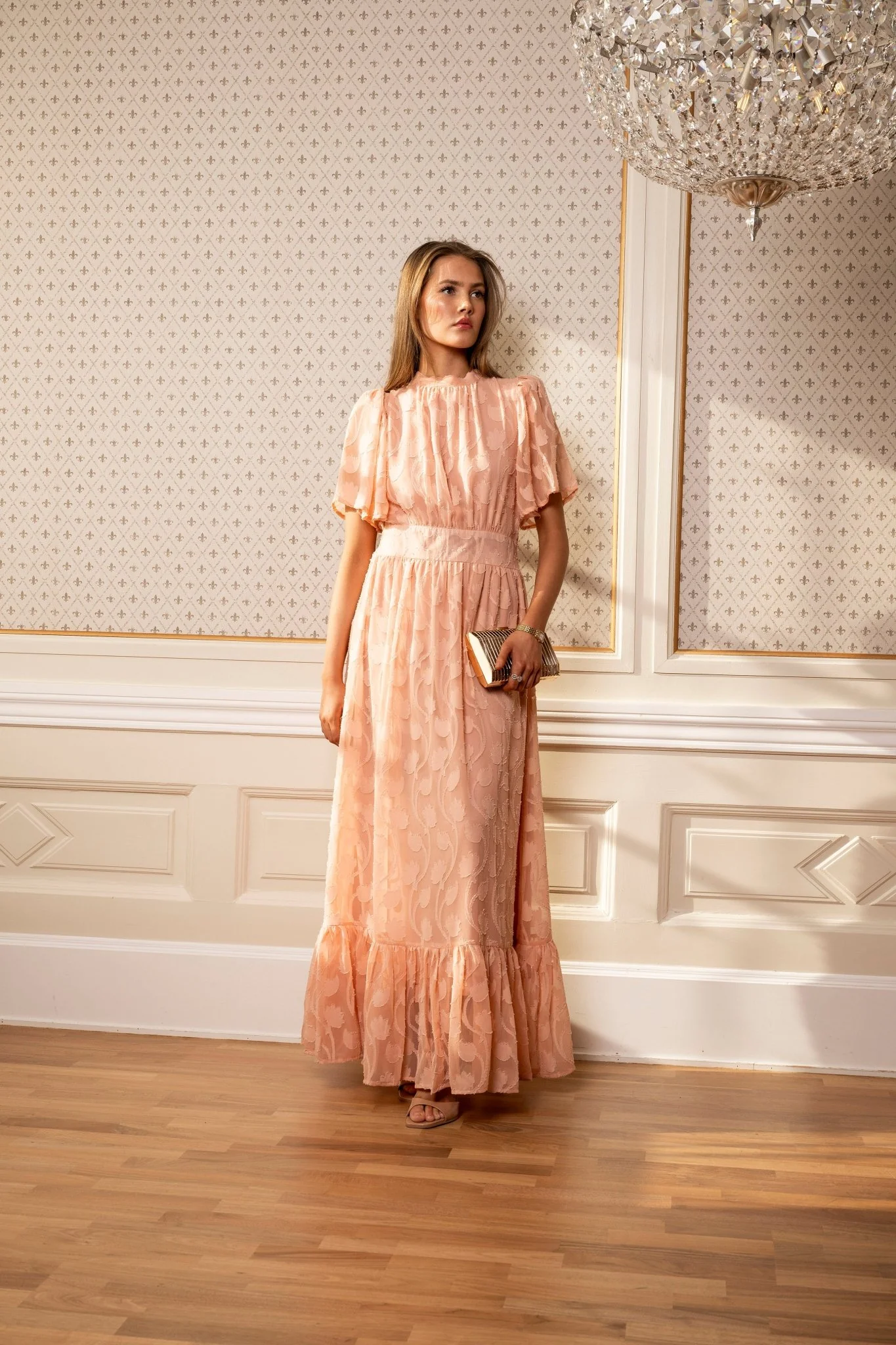 Heena Dress Soft Peach - Image 5