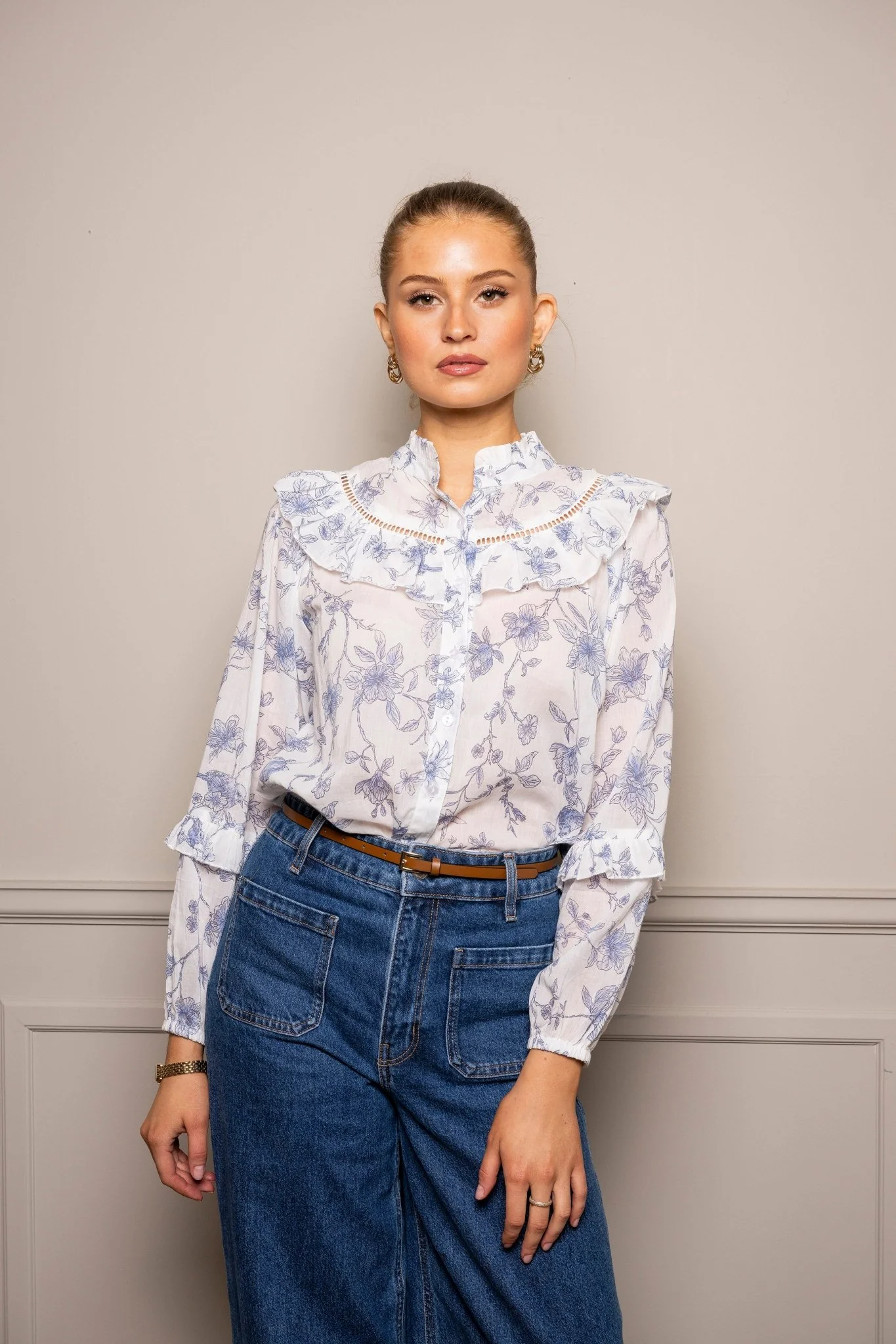 Lillian Blouse Blue Bird - Image 3