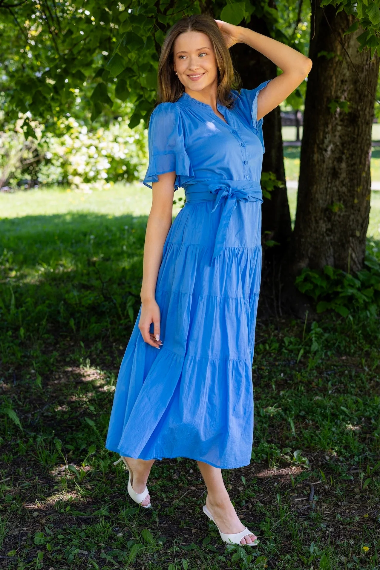 Gaia Dress Blue Voille - Image 2