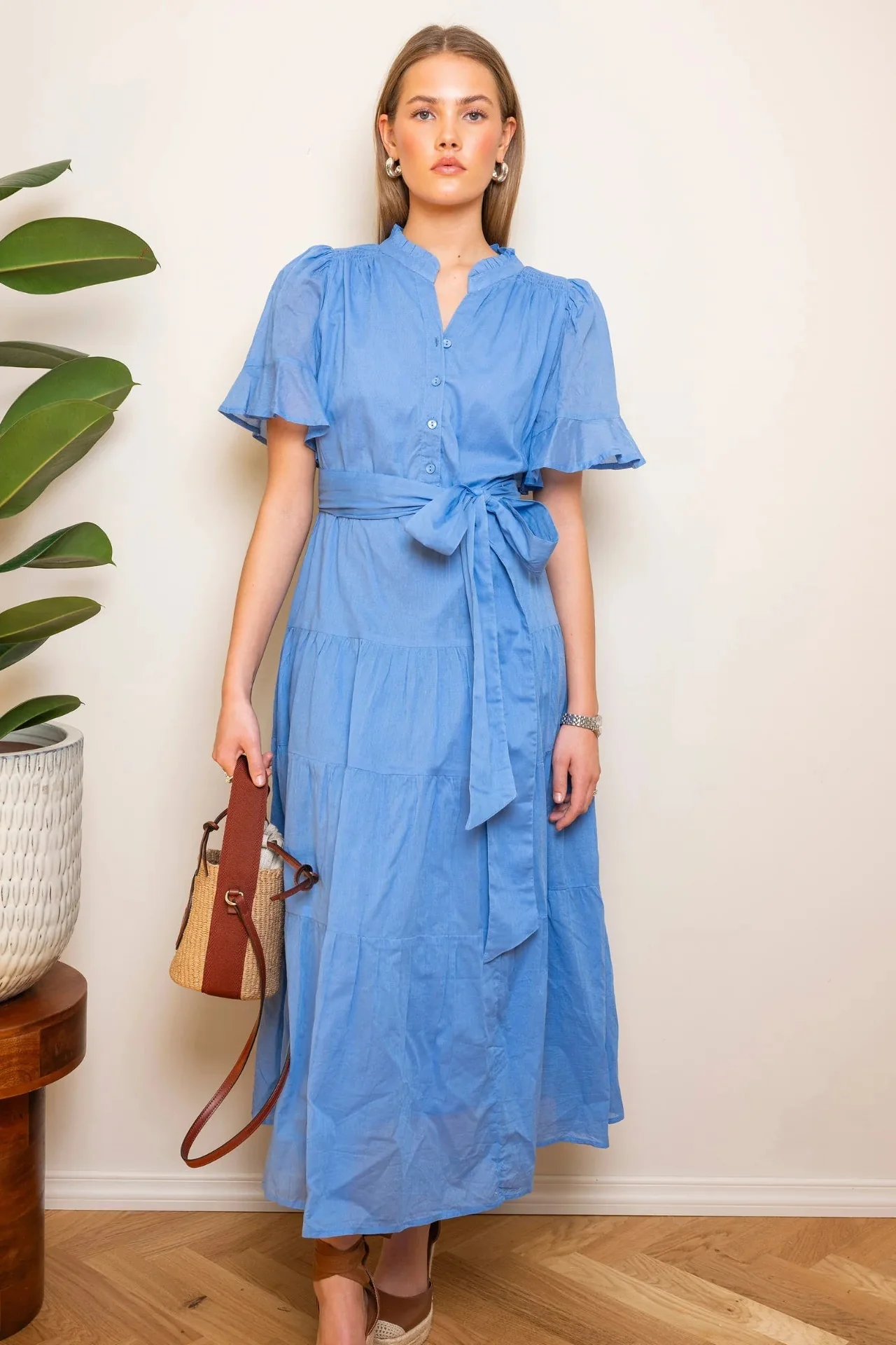 Gaia Dress Blue Voille - Image 5