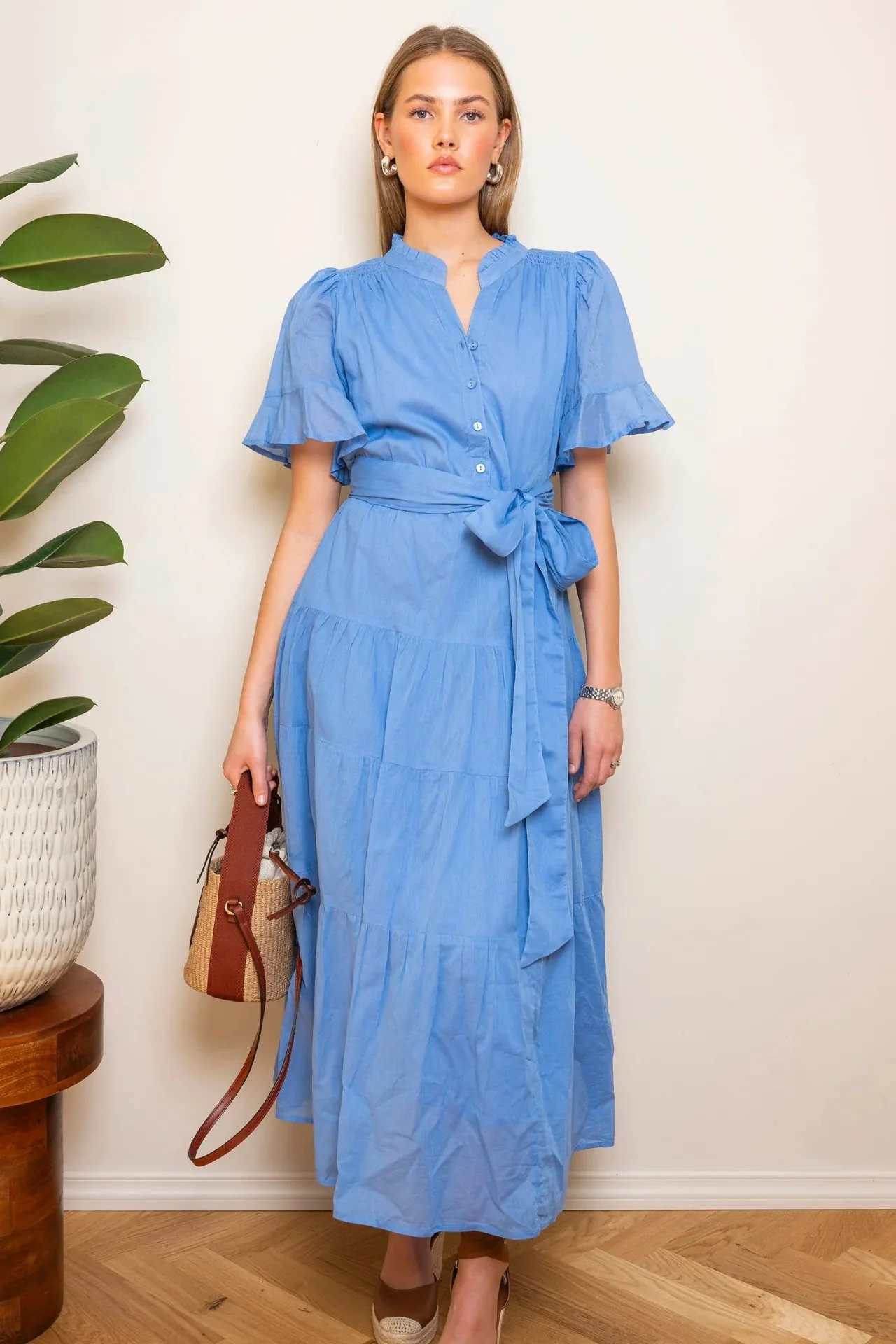 Gaia Dress Blue Voille - Image 7