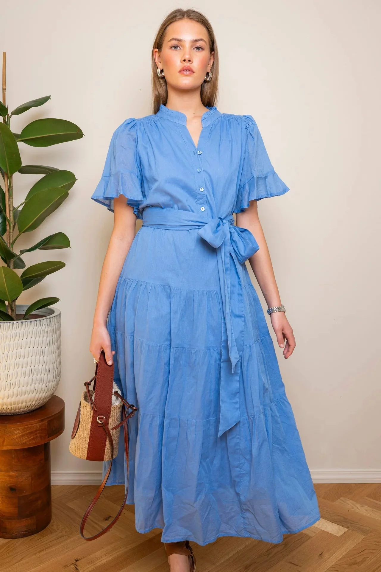 Gaia Dress Blue Voille - Image 8