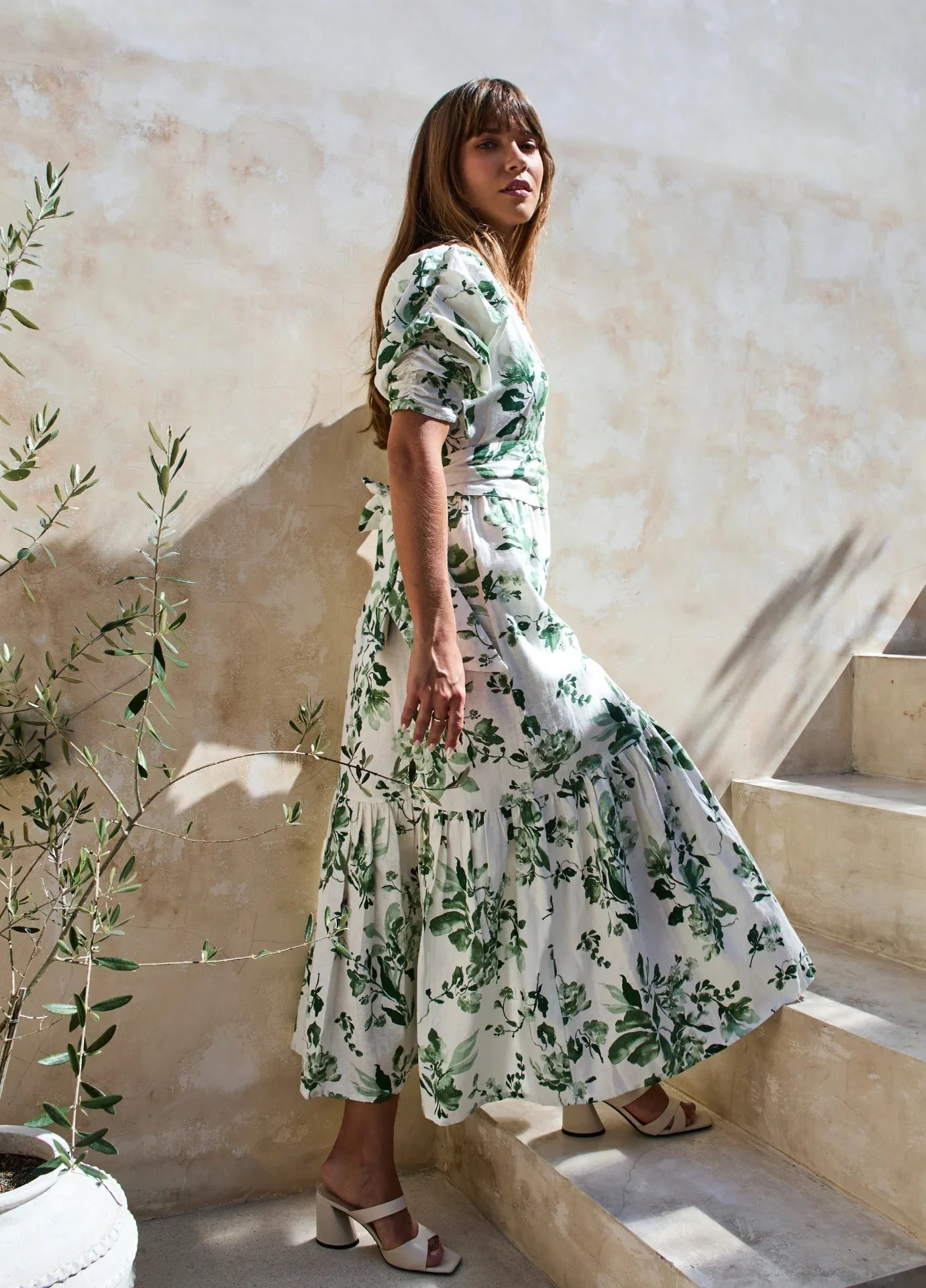 Sylvie Dress Green Blossom - Image 2