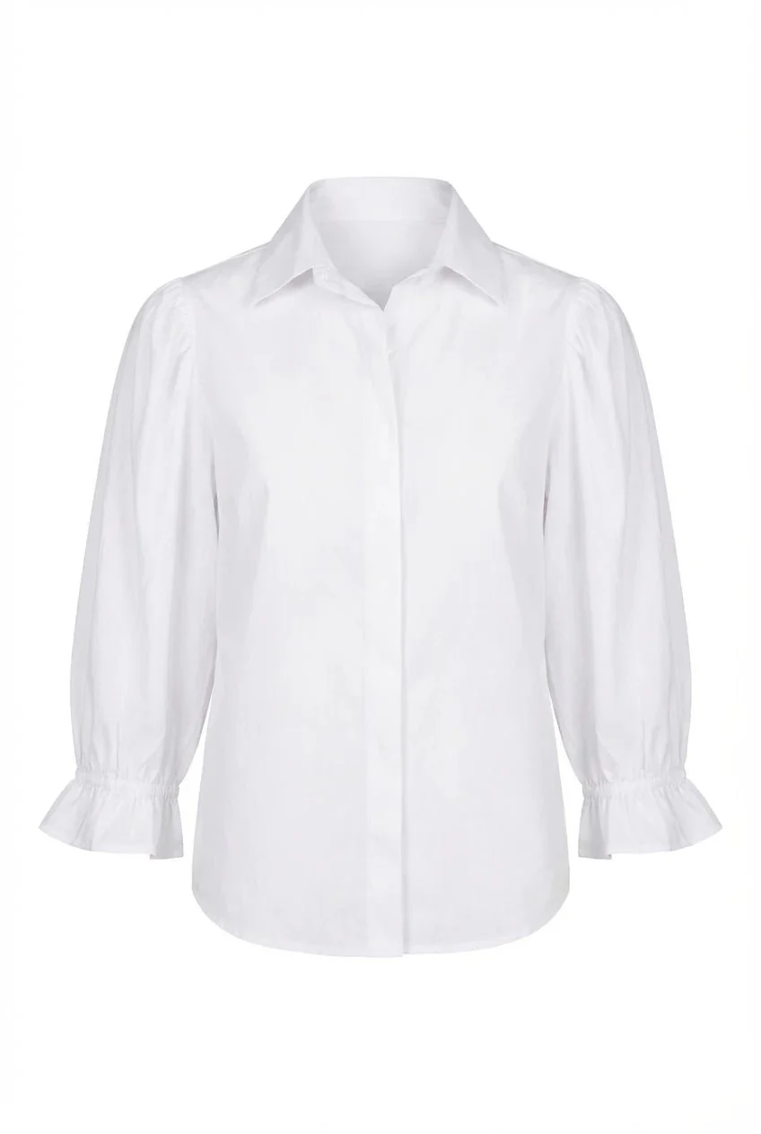 Amy Shirt Sugar White Poplin - Image 2