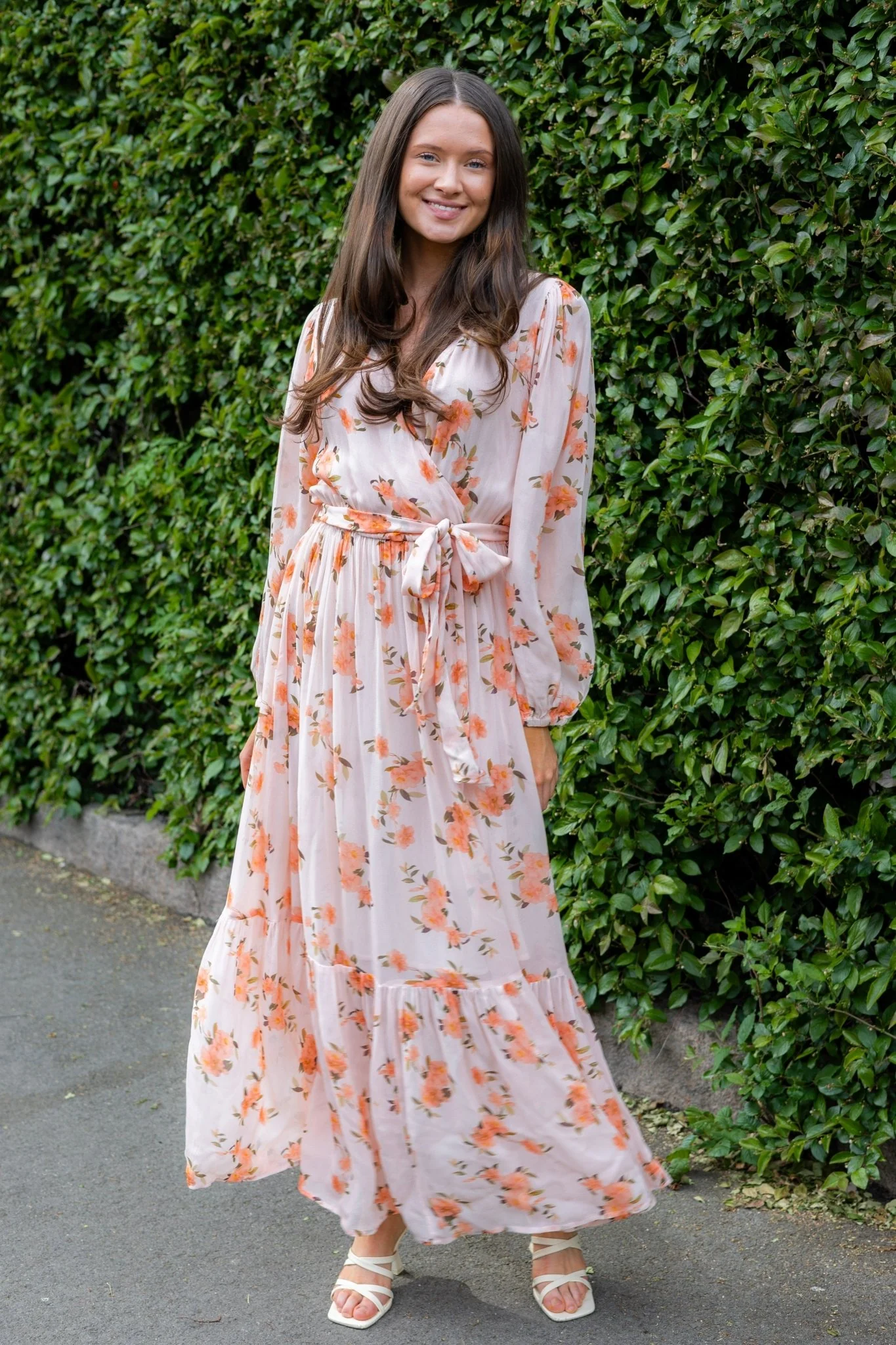 Ingrid Maxi Dress Peach Bloom - Image 3