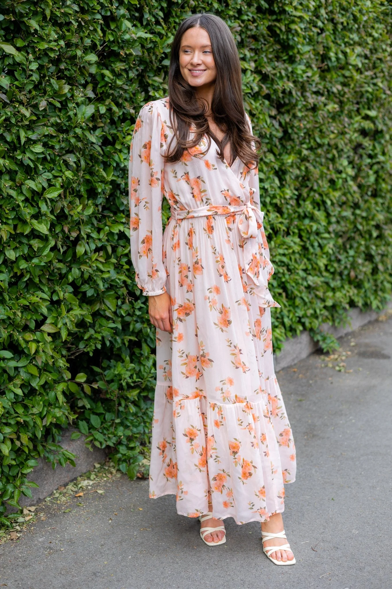 Ingrid Maxi Dress Peach Bloom - Image 4