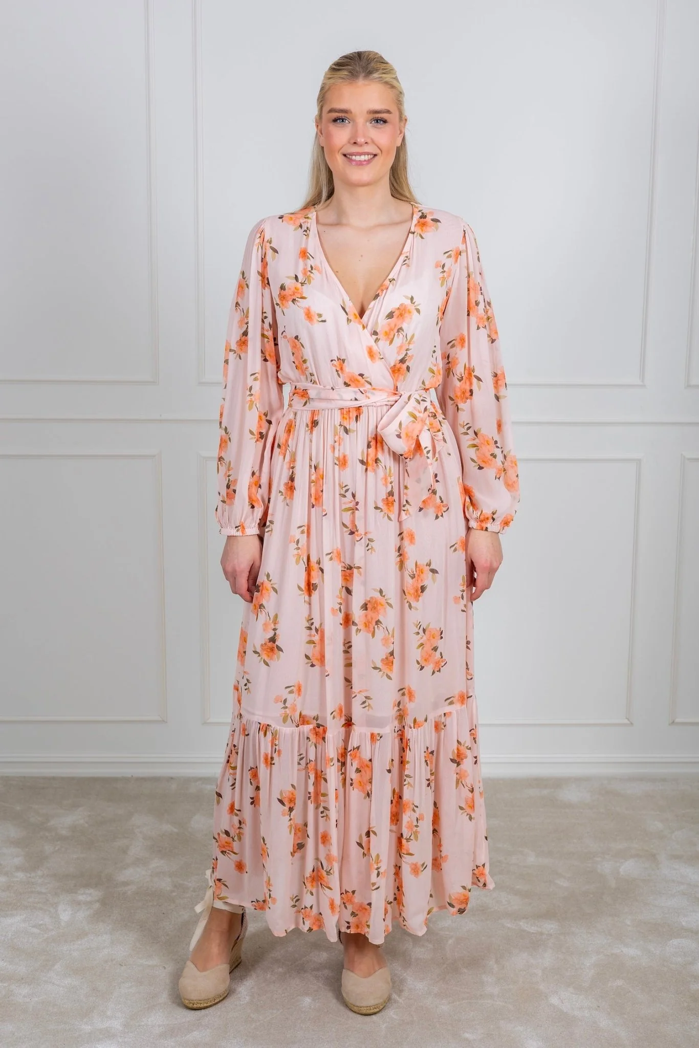 Ingrid Maxi Dress Peach Bloom - Image 6