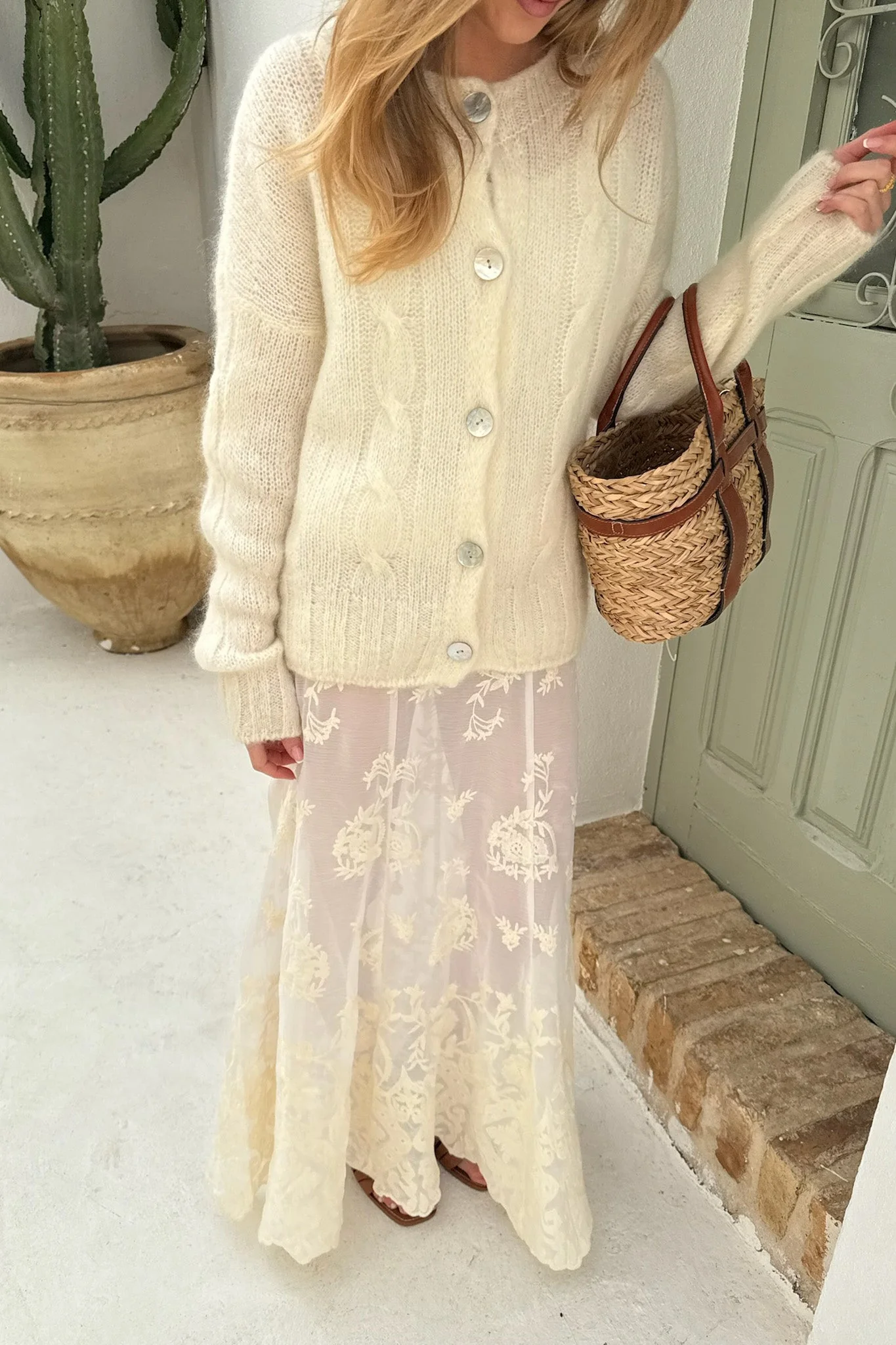 Ditte Cardigan White - Image 4