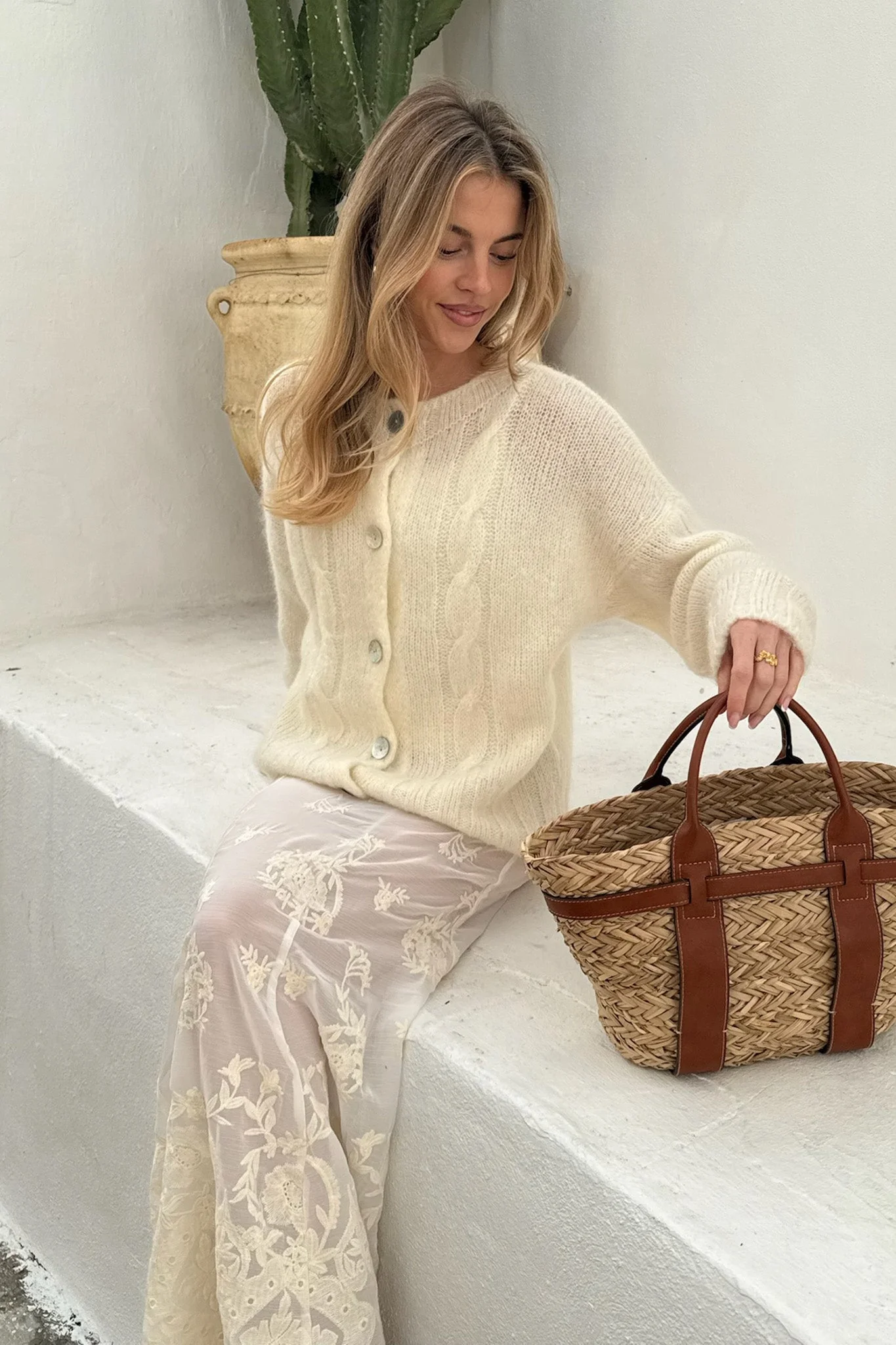 Ditte Cardigan White - Image 5