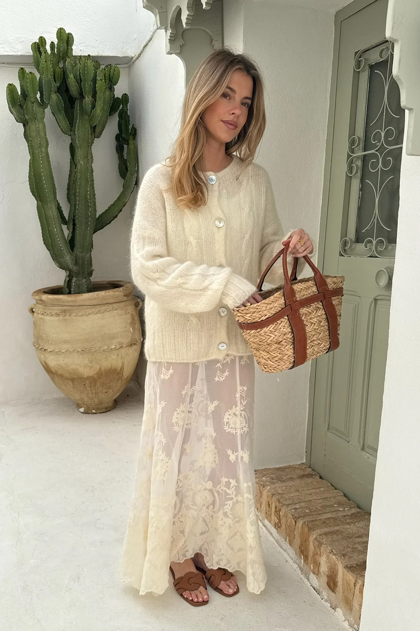 Ditte Cardigan White - Image 6